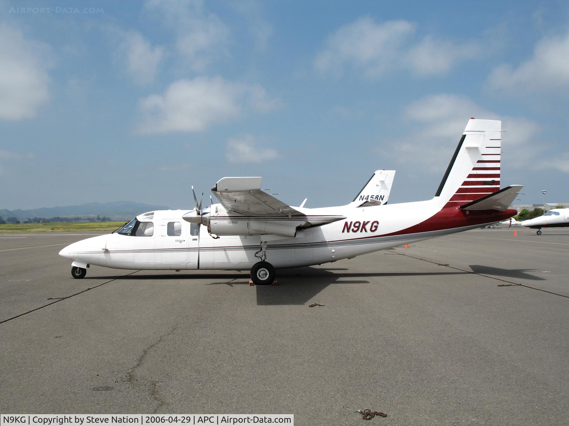 N9KG, 1977 Rockwell International 690B C/N 11426, 1977 Aero Commander 690B with wingtip mods @ Napa County Airport, CA