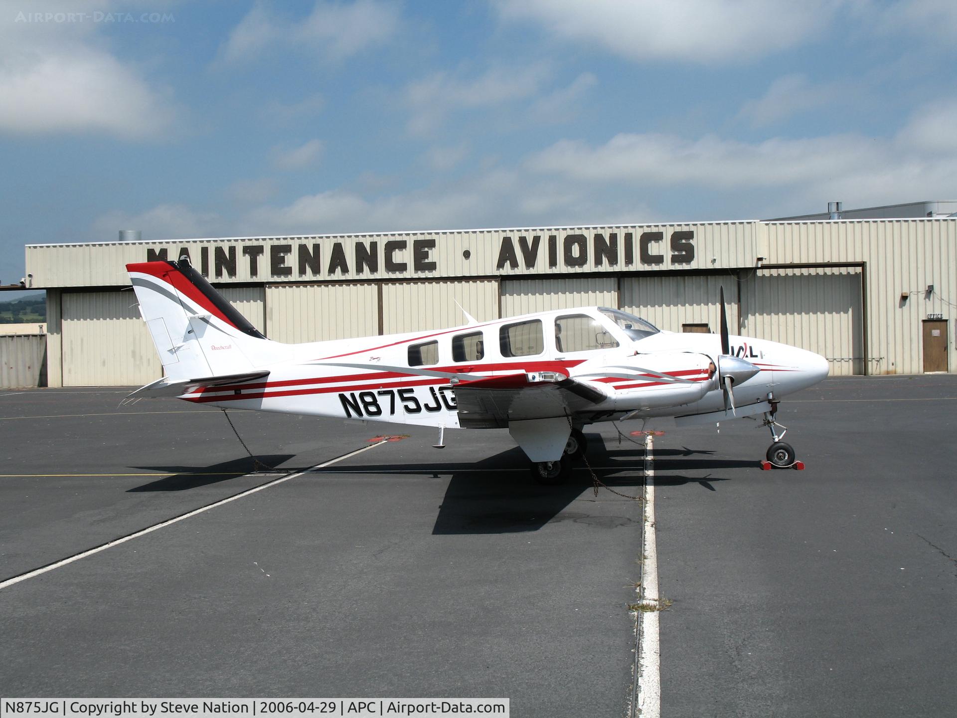 N875JG, Raytheon Aircraft Company 58 C/N TH-2046, Japan Air Lines/IASCO 2004 Raytheon 58 trainer @ Napa County Airport, CA