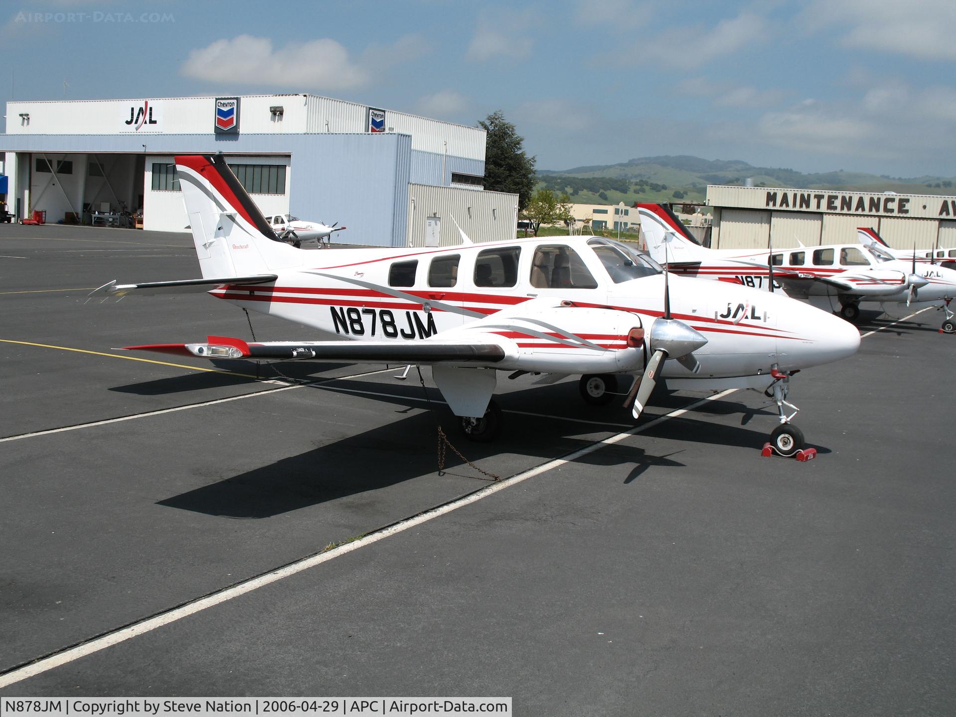 N878JM, Beech 58 Baron C/N TH-2065, Japan Air Lines/IASCO 2004 Raytheon 58 trainer @ Napa County Airport, CA