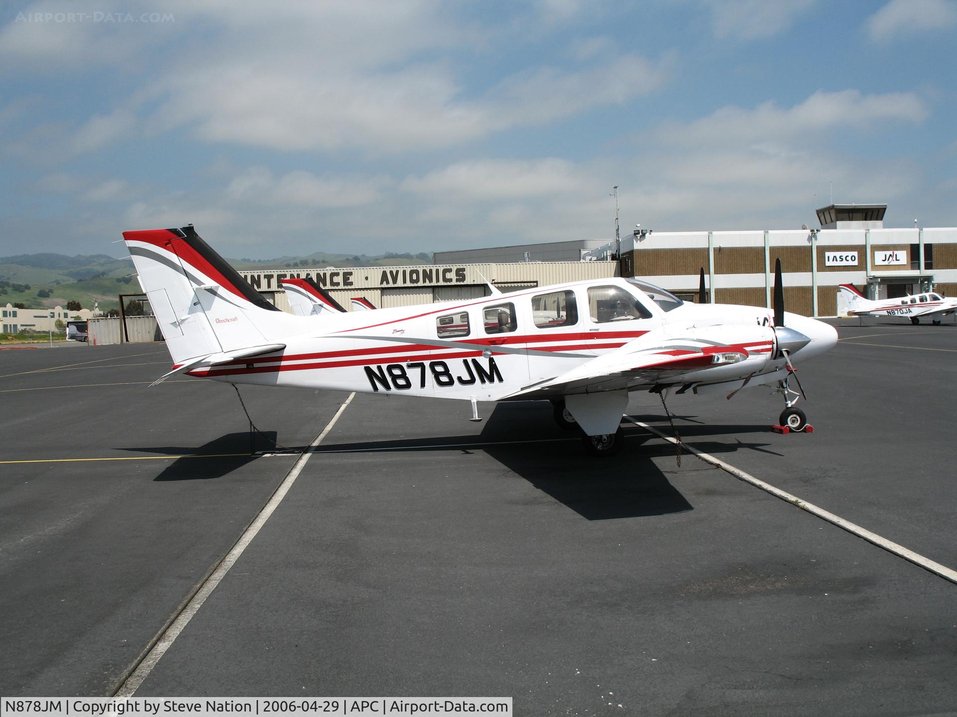 N878JM, Beech 58 Baron C/N TH-2065, Japan Air Lines/IASCO 2004 Raytheon 58 trainer @ Napa County Airport, CA