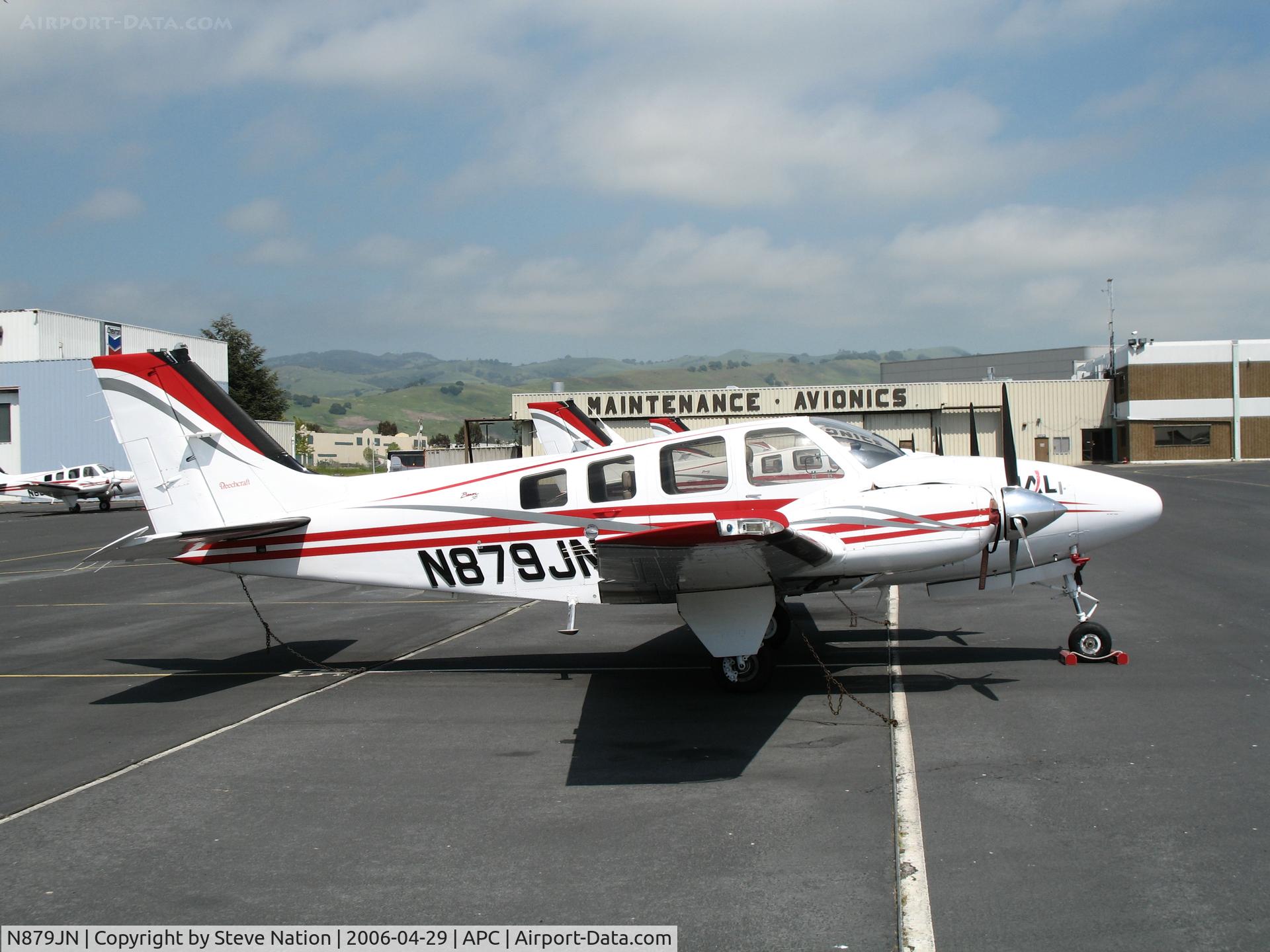 N879JN, Beech 58 Baron C/N TH-2066, Japan Air Lines/IASCO 2004 Raytheon 58 trainer @ Napa County Airport, CA