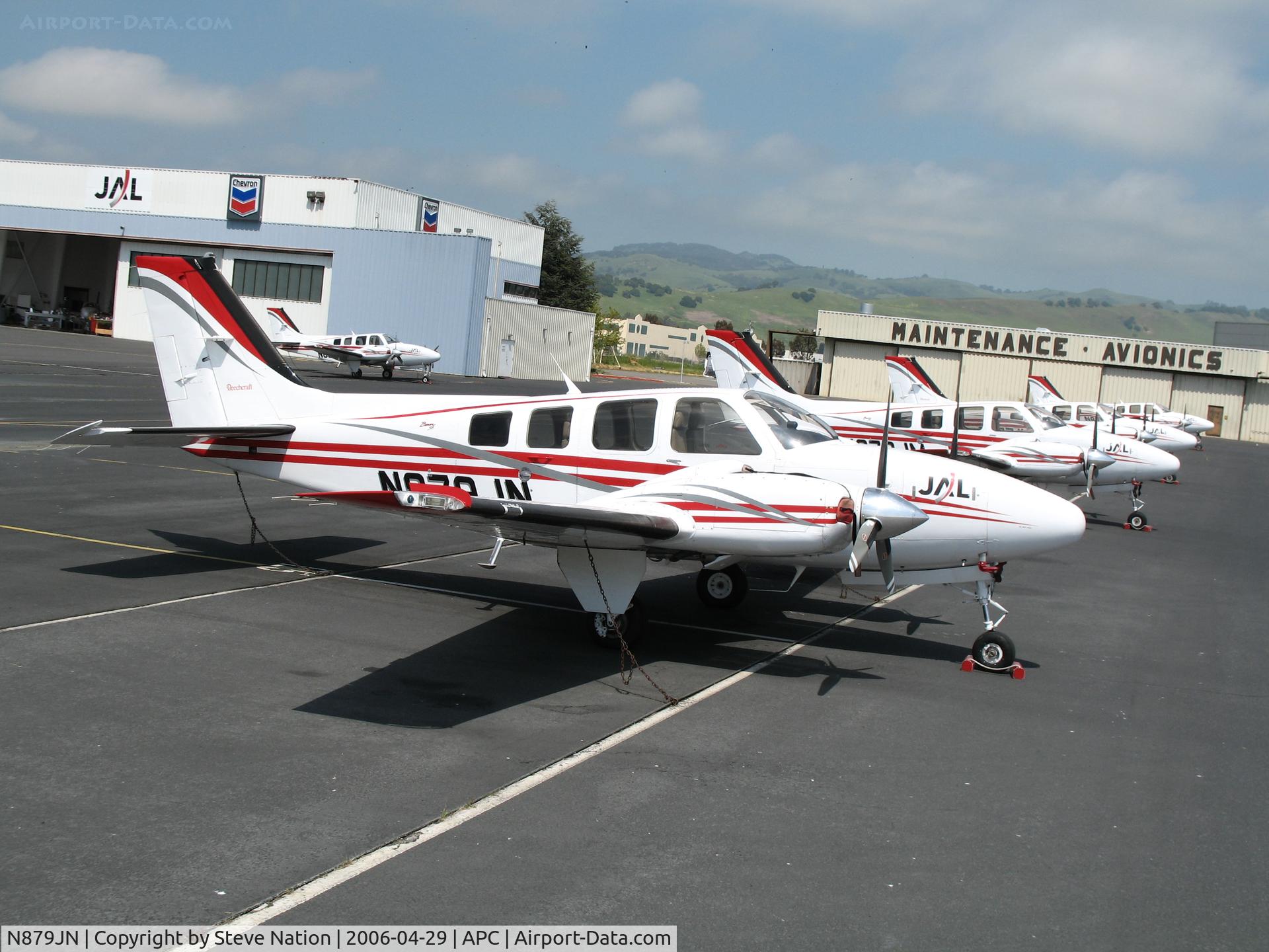 N879JN, Beech 58 Baron C/N TH-2066, Japan Air Lines/IASCO 2004 Raytheon 58 trainer @ Napa County Airport, CA