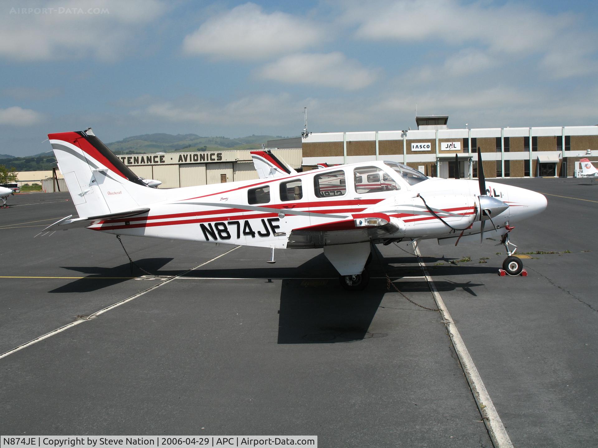 N874JE, Raytheon Aircraft Company 58 C/N TH-2045, Japan Air Lines/IASCO 2003 Raytheon 58 trainer  @ Napa County Airport, CA