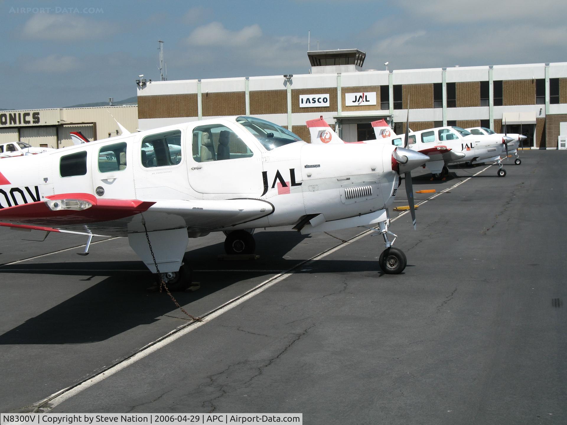 N8300V, 1992 Beech A36 Bonanza 36 C/N E-2767, Japan Air Lines/IASCO 1992 Beech A36 trainer in old colors  @ Napa County Airport, CA