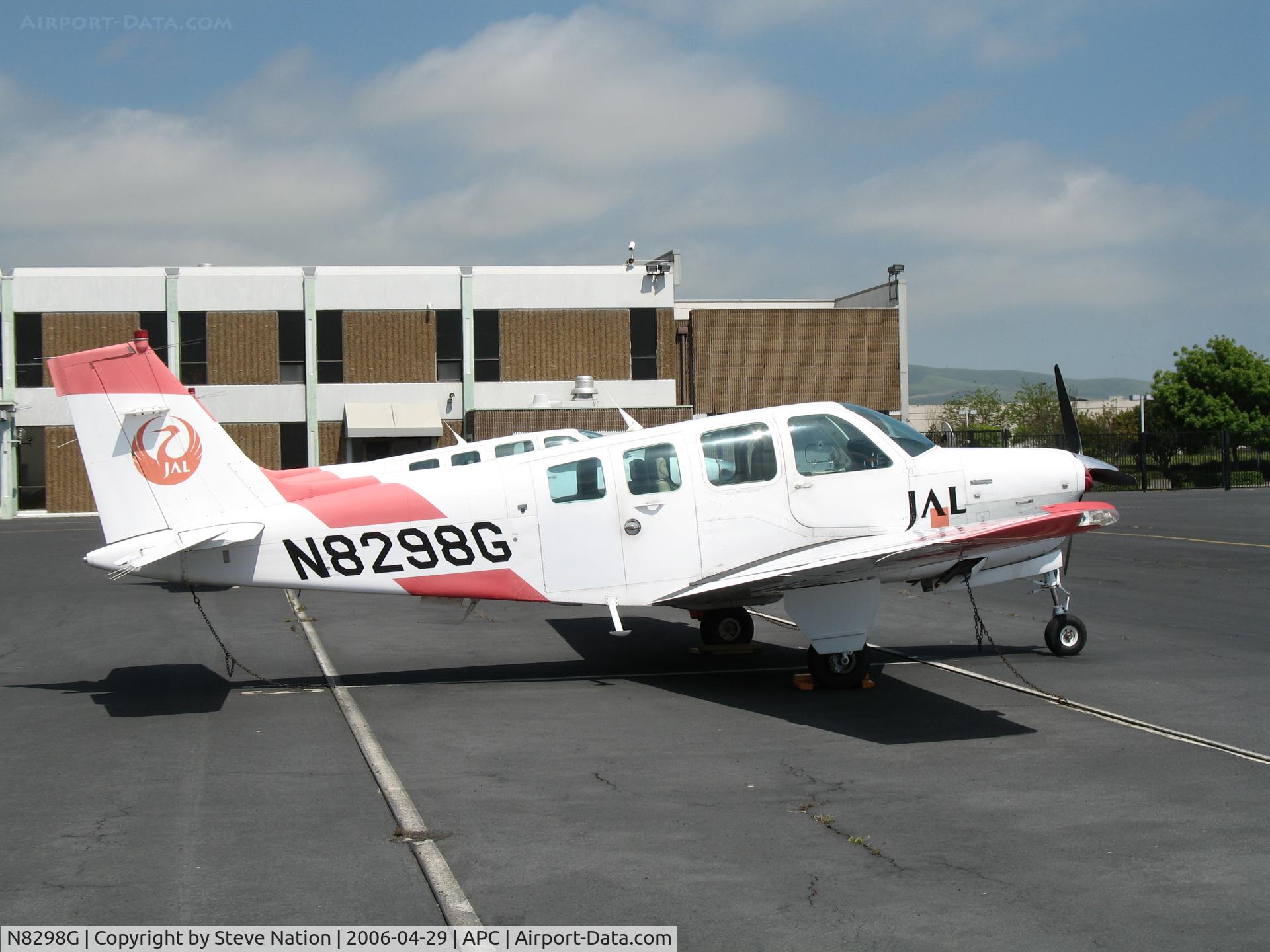 N8298G, 1992 Beech A36 Bonanza 36 C/N E-2765, Japan Air Lines/IASCO 1992 Beech A36 trainer in old colors @ Napa County Airport, CA
