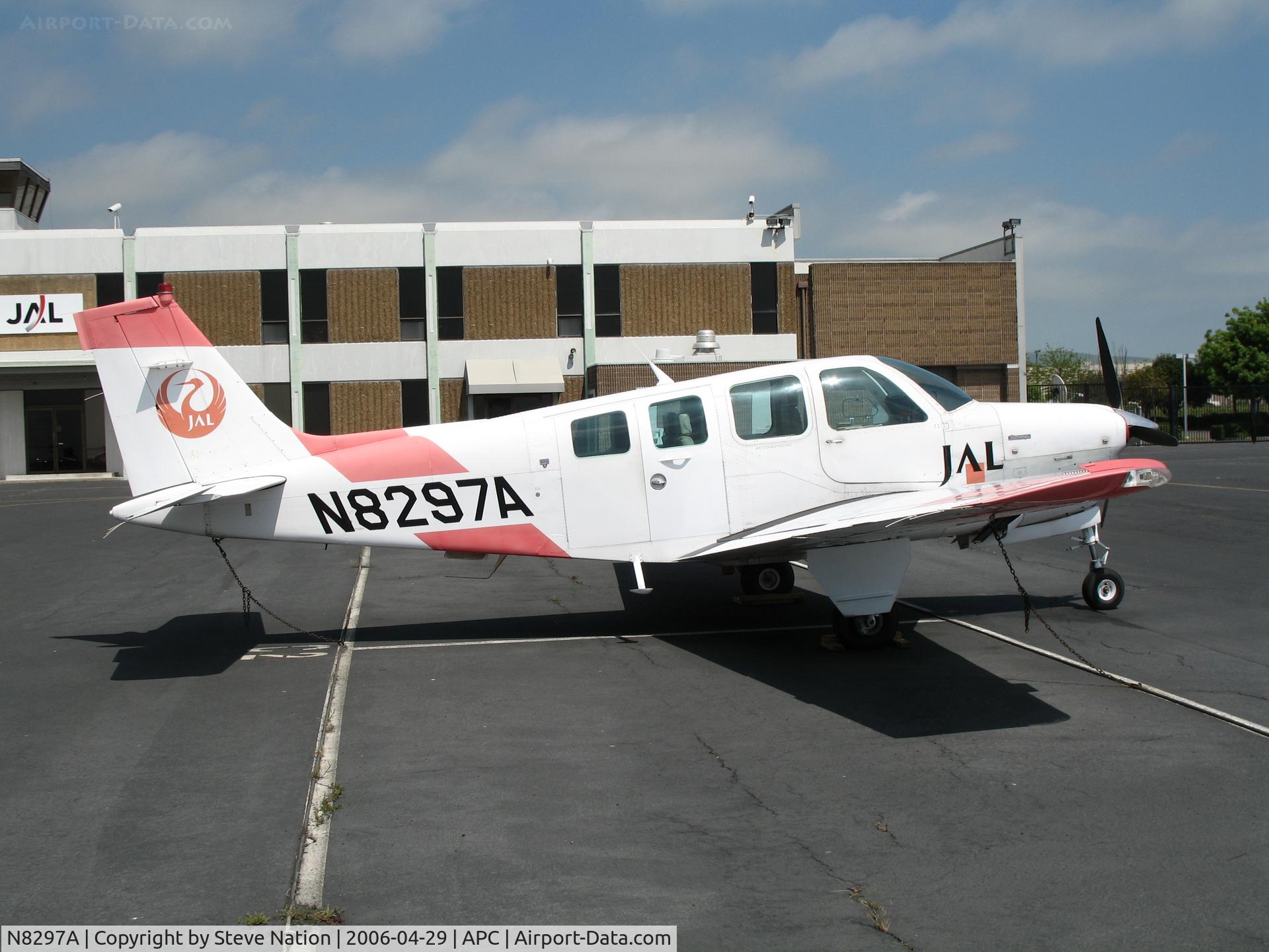 N8297A, 1992 Beech A36 Bonanza 36 C/N E-2764, Japan Air Lines/IASCO 1992 Beech A36 trainer in old colors  @ Napa County Airport, CA