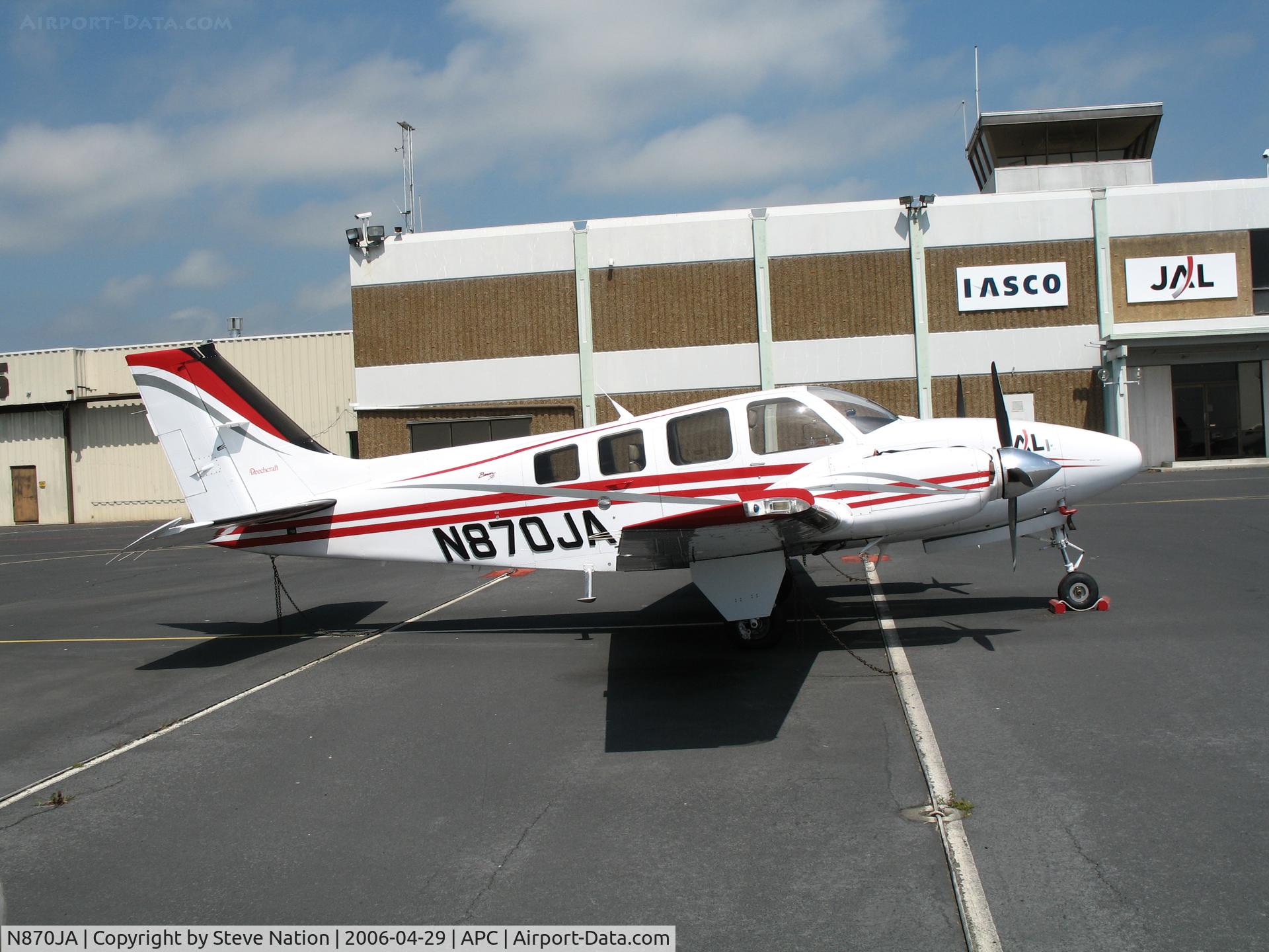 N870JA, 2002 Raytheon Aircraft Company 58 C/N TH-2036, Japan Air Lines/IASCO 2002 Raytheon 58 trainer @ Napa County Airport, CA