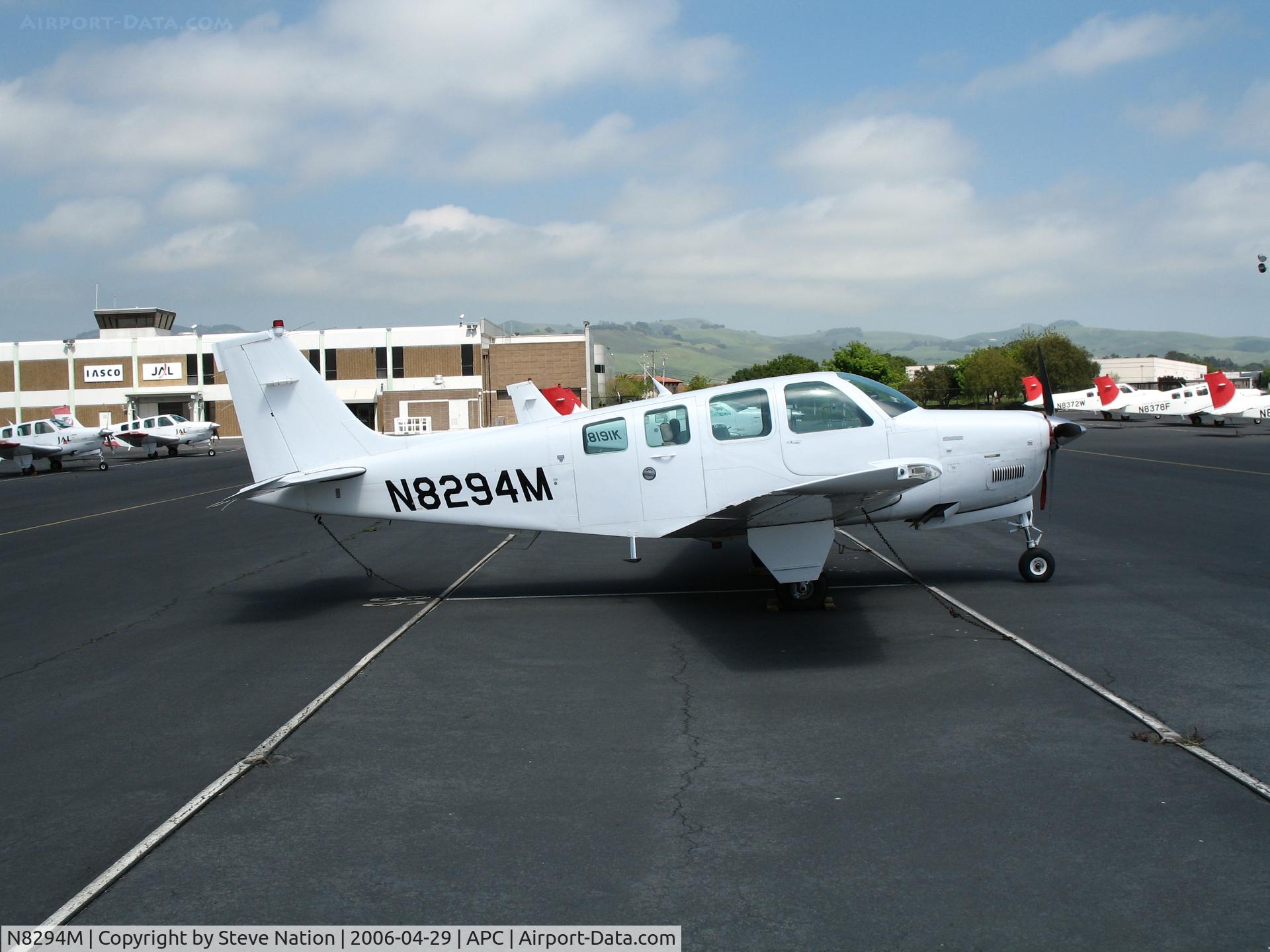 N8294M, 1992 Beech A36 Bonanza 36 C/N E-2761, Japan Air Lines/IASCO 1992 Beech A36 trainer (all white) @ Napa County Airport, CA