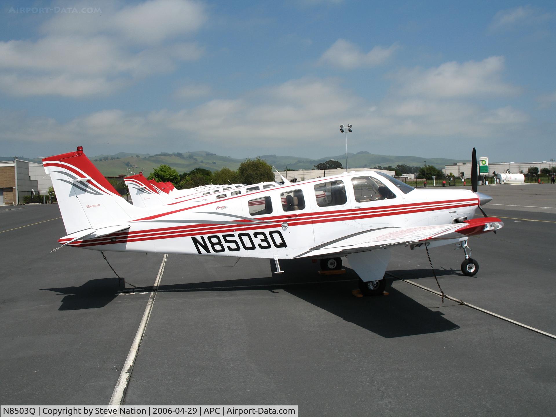 N8503Q, Raytheon Aircraft Company A36 Bonanza C/N E-3633, Japan Air Lines/IASCO 2005 Raytheon A36 trainer (no titles) @ Napa County Airport, CA