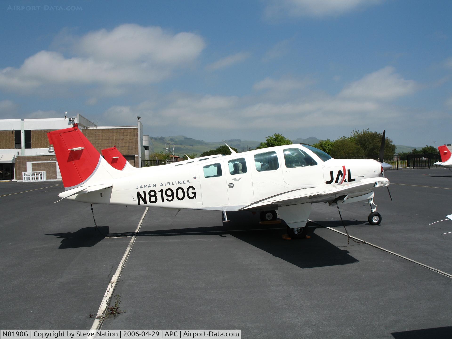 N8190G, 1991 Beech A36 Bonanza 36 C/N E-2658, Japan Air Lines/IASCO 1991 Beech A36 trainer in new colors @ Napa County Airport, CA