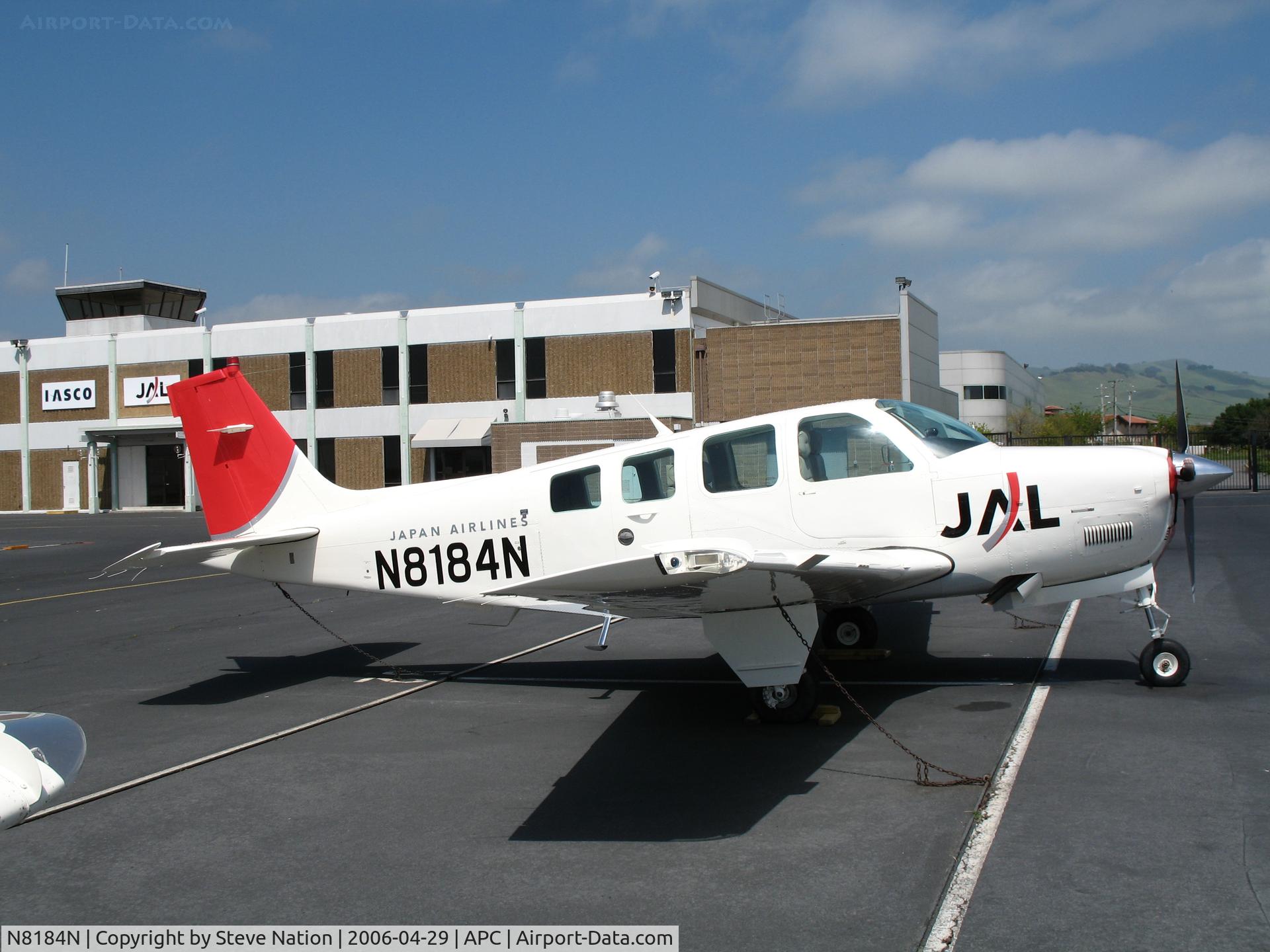 N8184N, 1991 Beech A36 Bonanza 36 C/N E-2648, Japan Air Lines/IASCO 1991 Beech A36 trainer in new colors @ Napa County Airport, CA