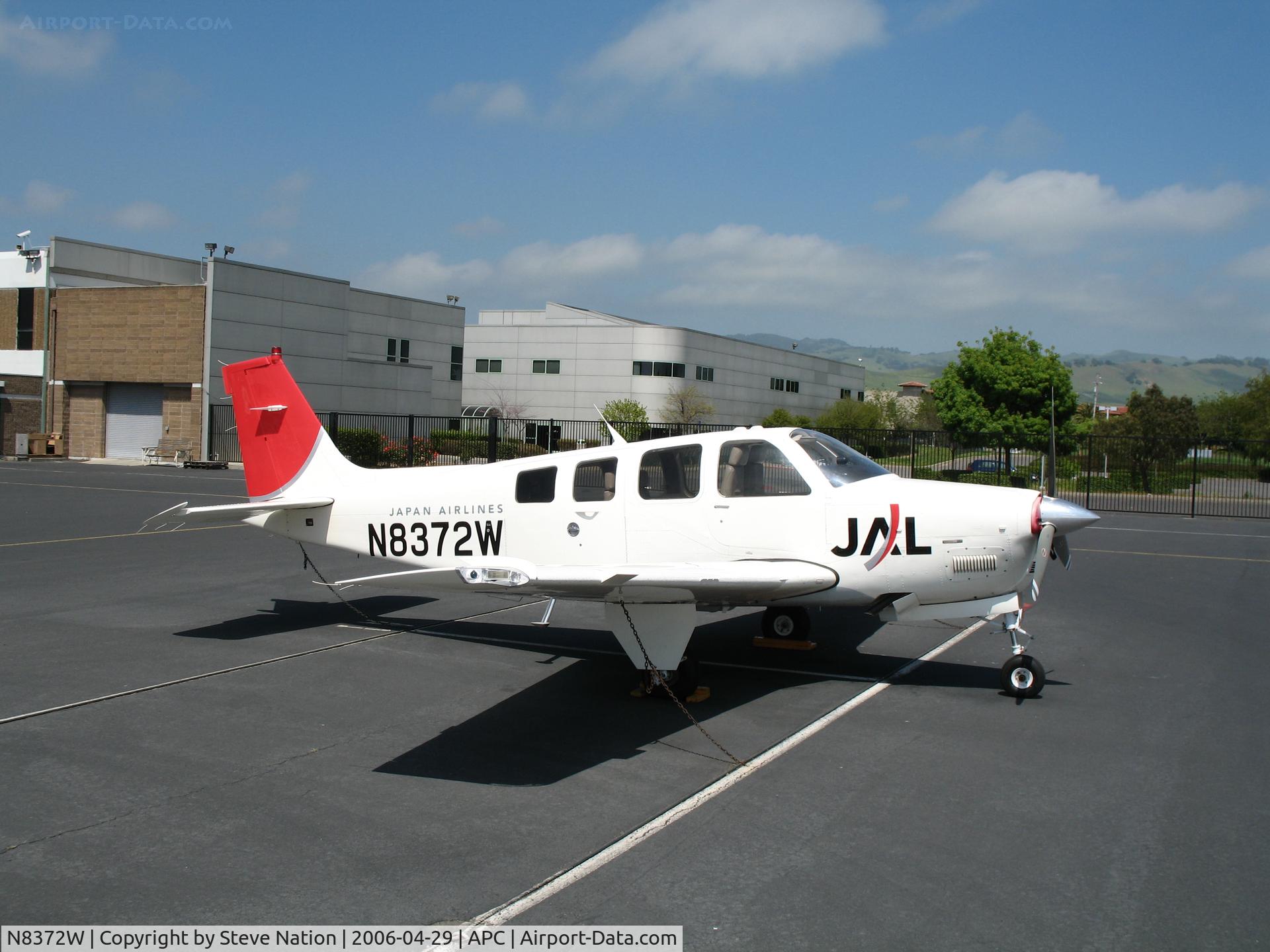 N8372W, 2004 Raytheon Aircraft Company A36 Bonanza C/N E-3573, Japan Air Lines/IASCO 2004 Beech A36 trainer in new colors @ Napa County Airport, CA