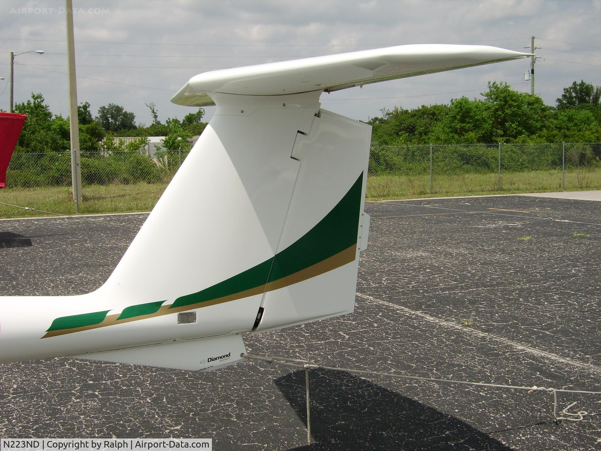 N223ND, 1998 Diamond DA-20C-1 Eclipse C/N C0031, Tail