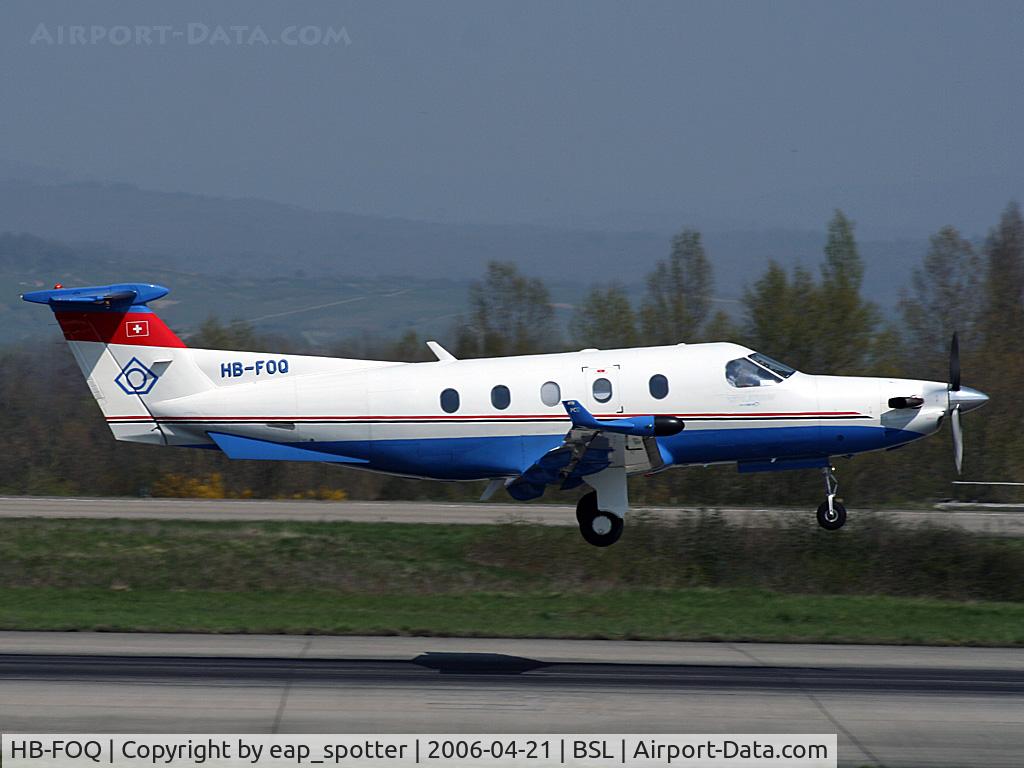 HB-FOQ, 2000 Pilatus PC-12/45 C/N 349, Landing on runway 16