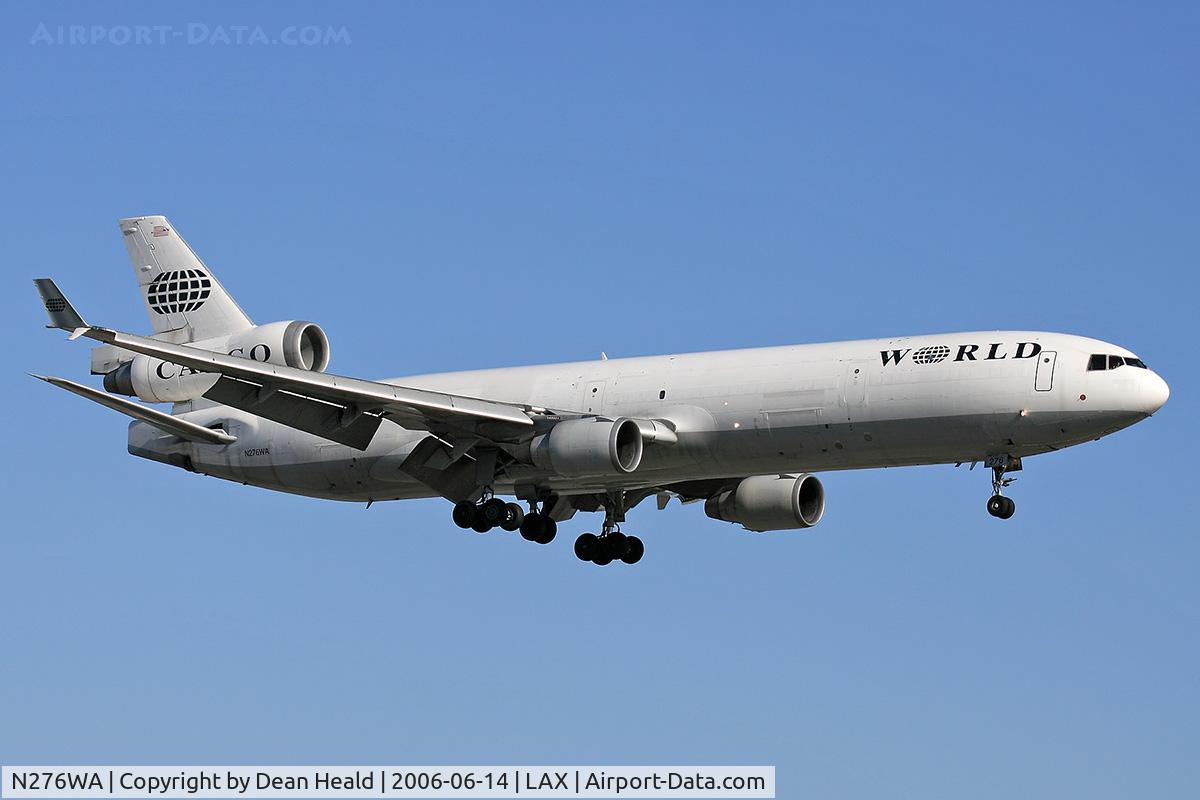 N276WA, 1995 McDonnell Douglas MD-11F C/N 48632, World Airways Cargo N276WA on final approach to RWY 24R.
