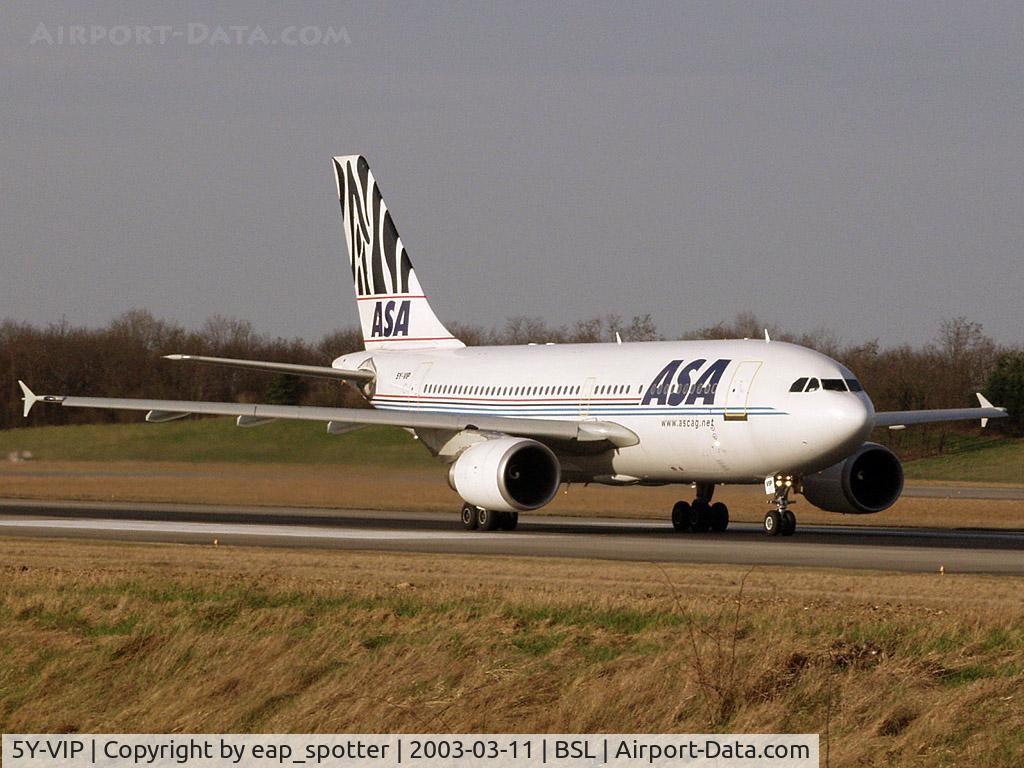 5Y-VIP, 1991 Airbus A310-308 C/N 620, Departing on runway 16 to Mombasa