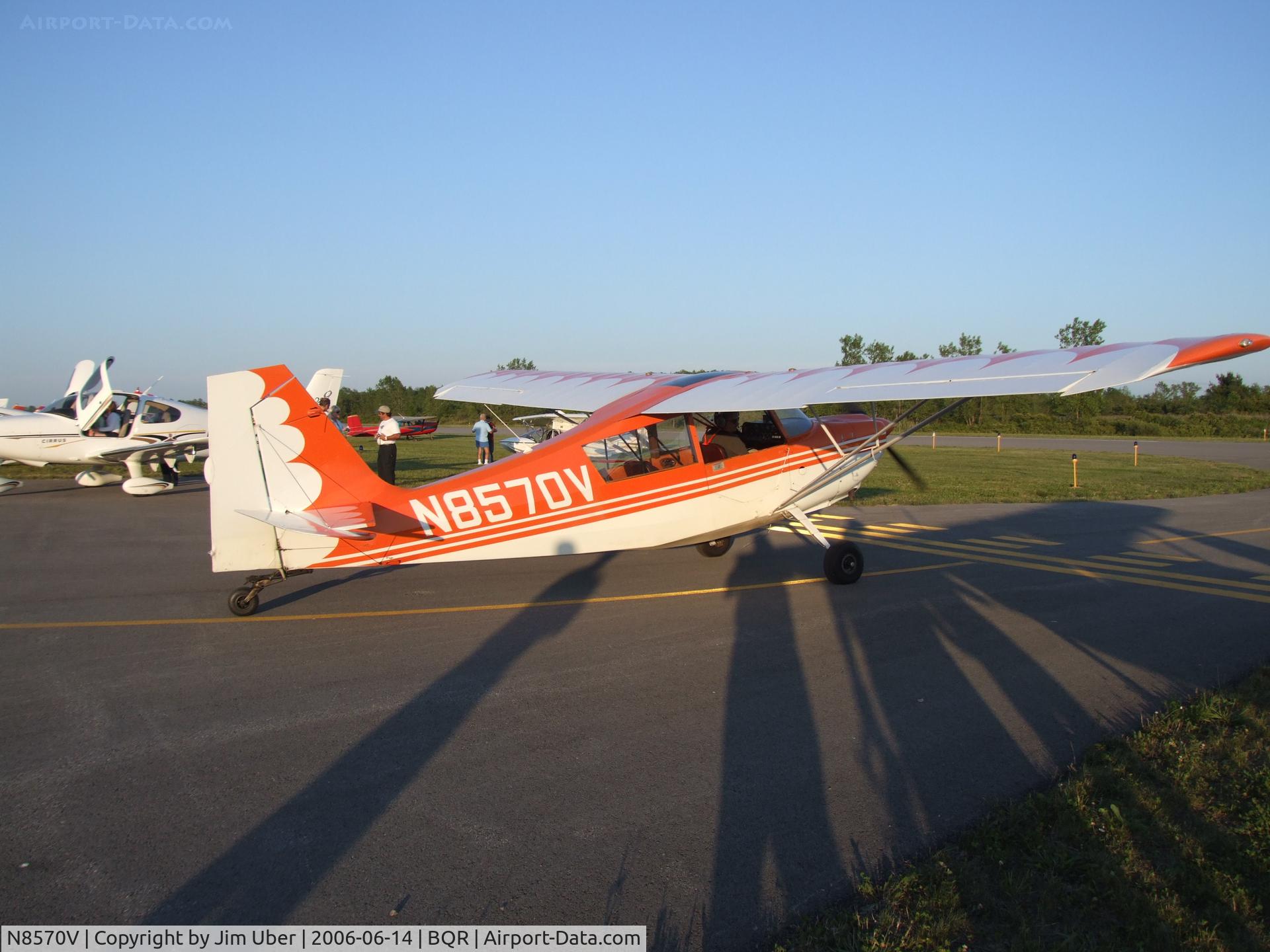 N8570V, 1974 Bellanca 7GCAA C/N 308-75, departing BQR, after EAA Fly-In picnic