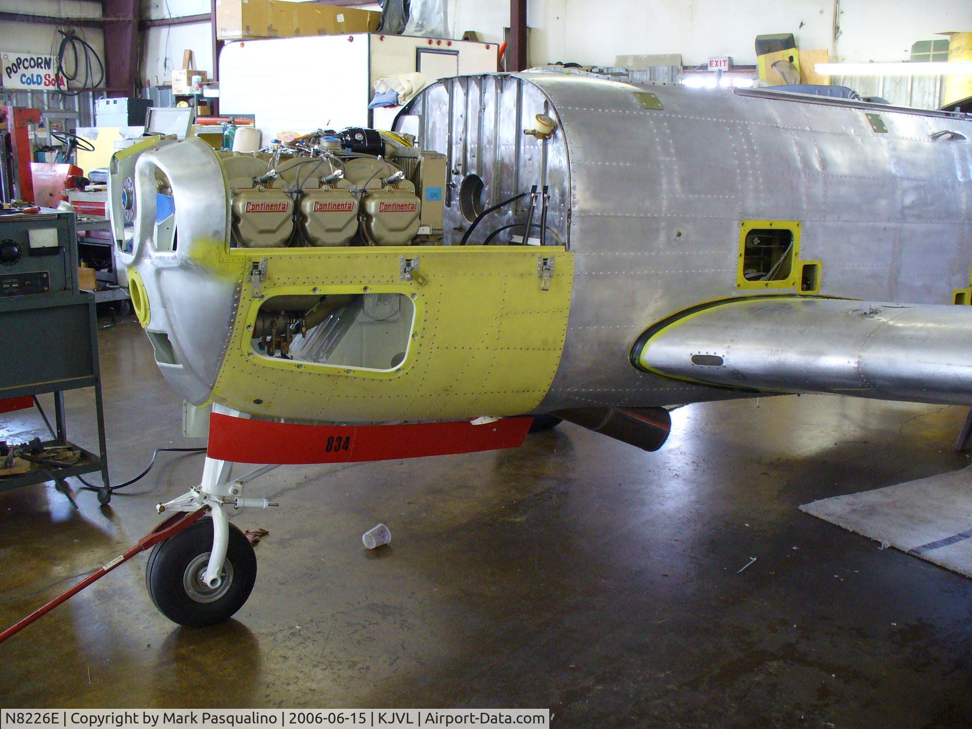 N8226E, 1957 Beech D-45 Mentor C/N BG-379, Beech T-34B project  Engine installed