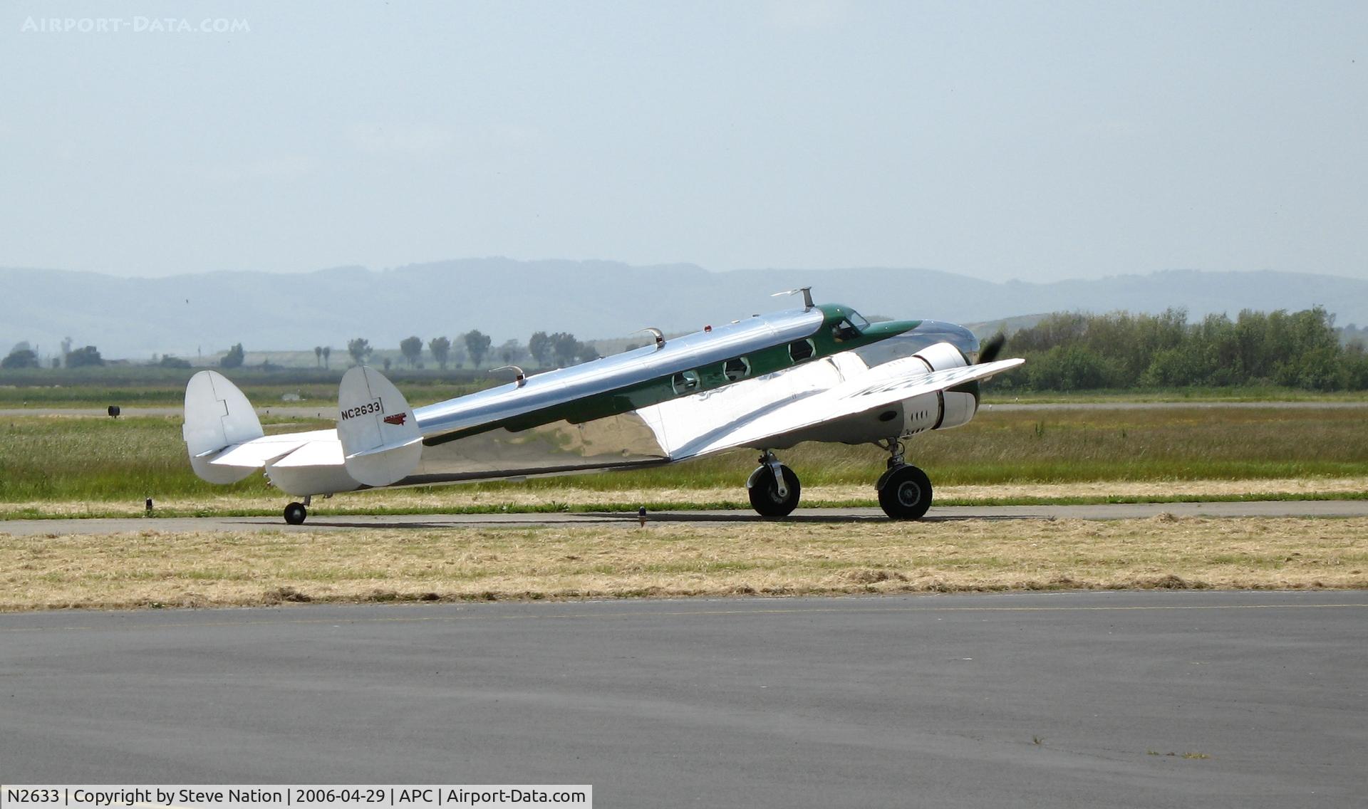 N2633, 1940 Lockheed 12A Electra Junior C/N 1281, 1940 Lockheed 12A Electra taxying out for take-off @ Napa County Airport, CA