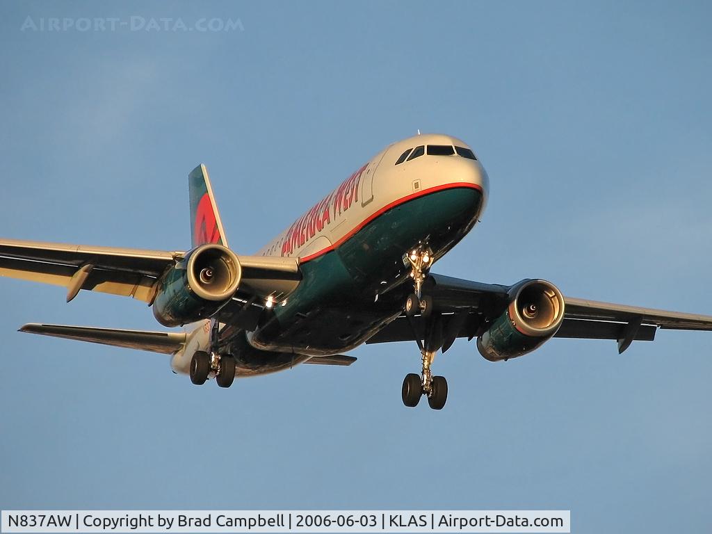 N837AW, 2005 Airbus A319-132 C/N 2595, America West Airlines / 2005 Airbus A319-132