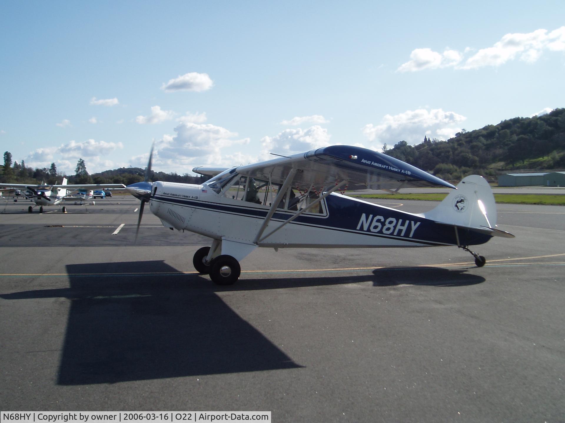 N68HY, 2002 Aviat A-1B Husky C/N 2207, Husky at home