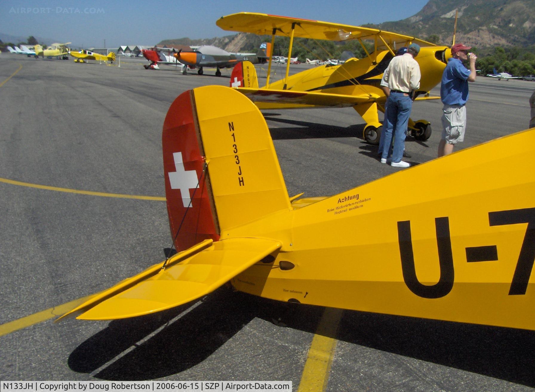 N133JH, 1940 Bucker Bu-133C Jungmeister C/N 26, 1940 Dornier-Werke Bucker BU133 Jungmeister, Siemens-Halske SH 14 A-4 radial 160 Hp, empennage