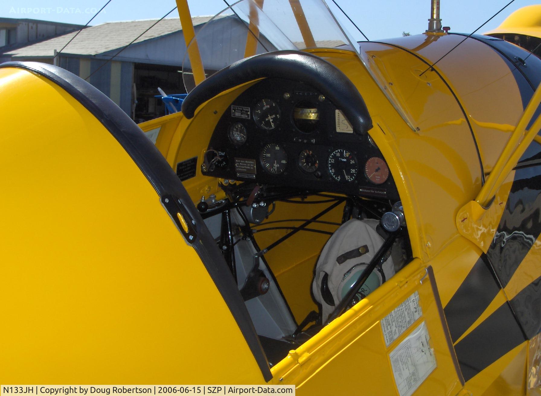 N133JH, 1940 Bucker Bu-133C Jungmeister C/N 26, 1940 Dornier-Werke Bucker BU133 Jungmeister, Siemens-Halske SH 14 A-4 radial 160 Hp, cockpit