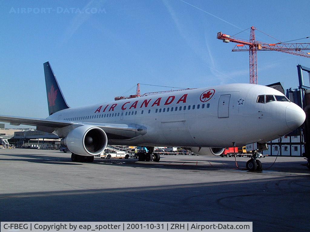 C-FBEG, 1989 Boeing 767-233/ER C/N 24324, parked at the gate - waiting to be loaded with cargo and passengers
