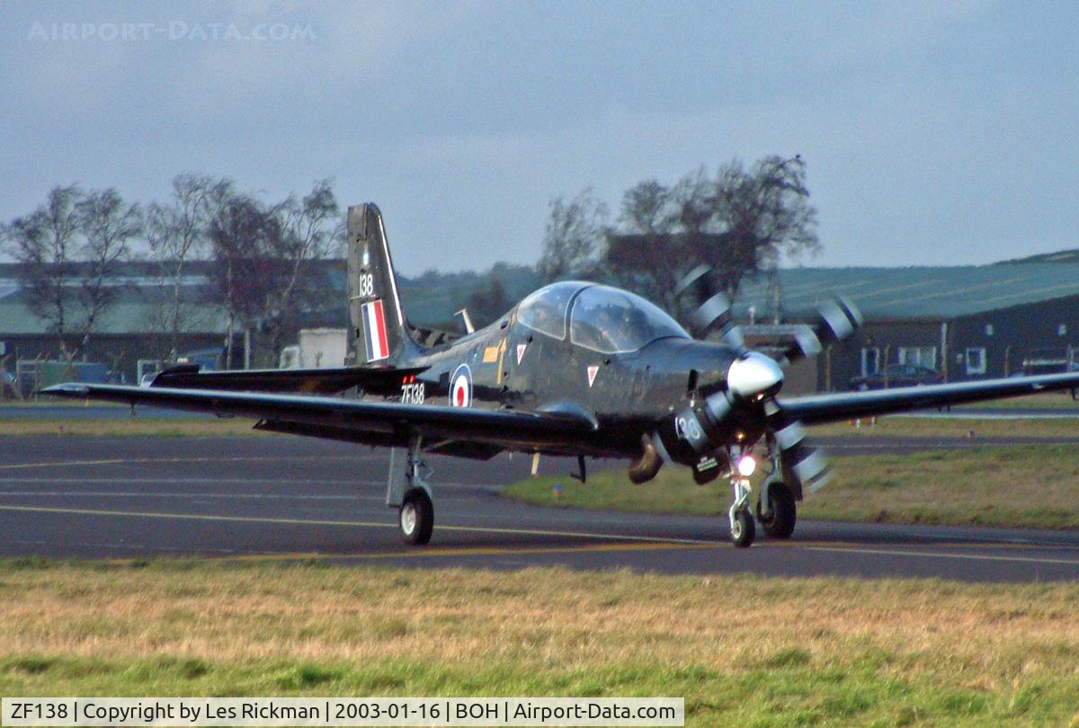 ZF138, 1987 Short S-312 Tucano T1 C/N S004/T4, Shorts Tucano T-1