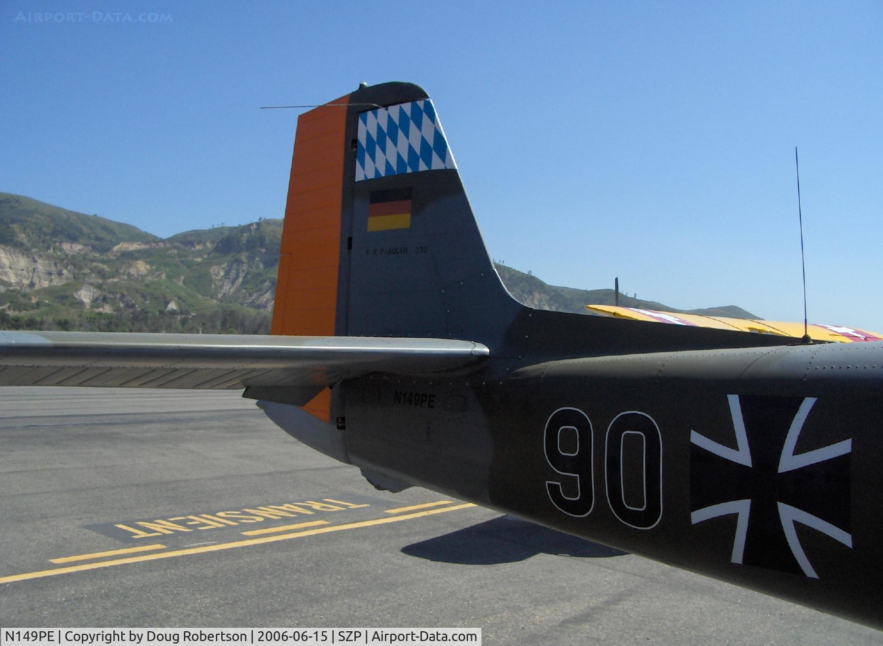 N149PE, 1958 Focke-Wulf FWP-149D C/N 030, 1958 Focke-Wulf FW P.149D, Lycoming GO-480 295 Hp, license built version of Piaggio P.149D for West German Luftwaffe, empennage