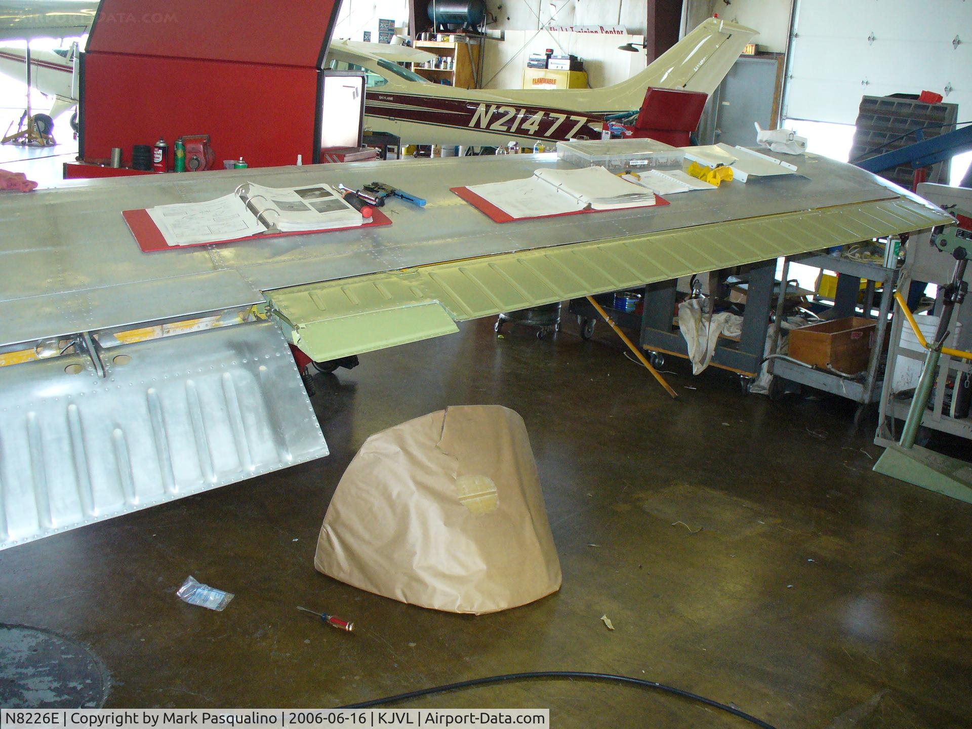 N8226E, 1957 Beech D-45 Mentor C/N BG-379, Beech T-34B project  Right aileron installed
