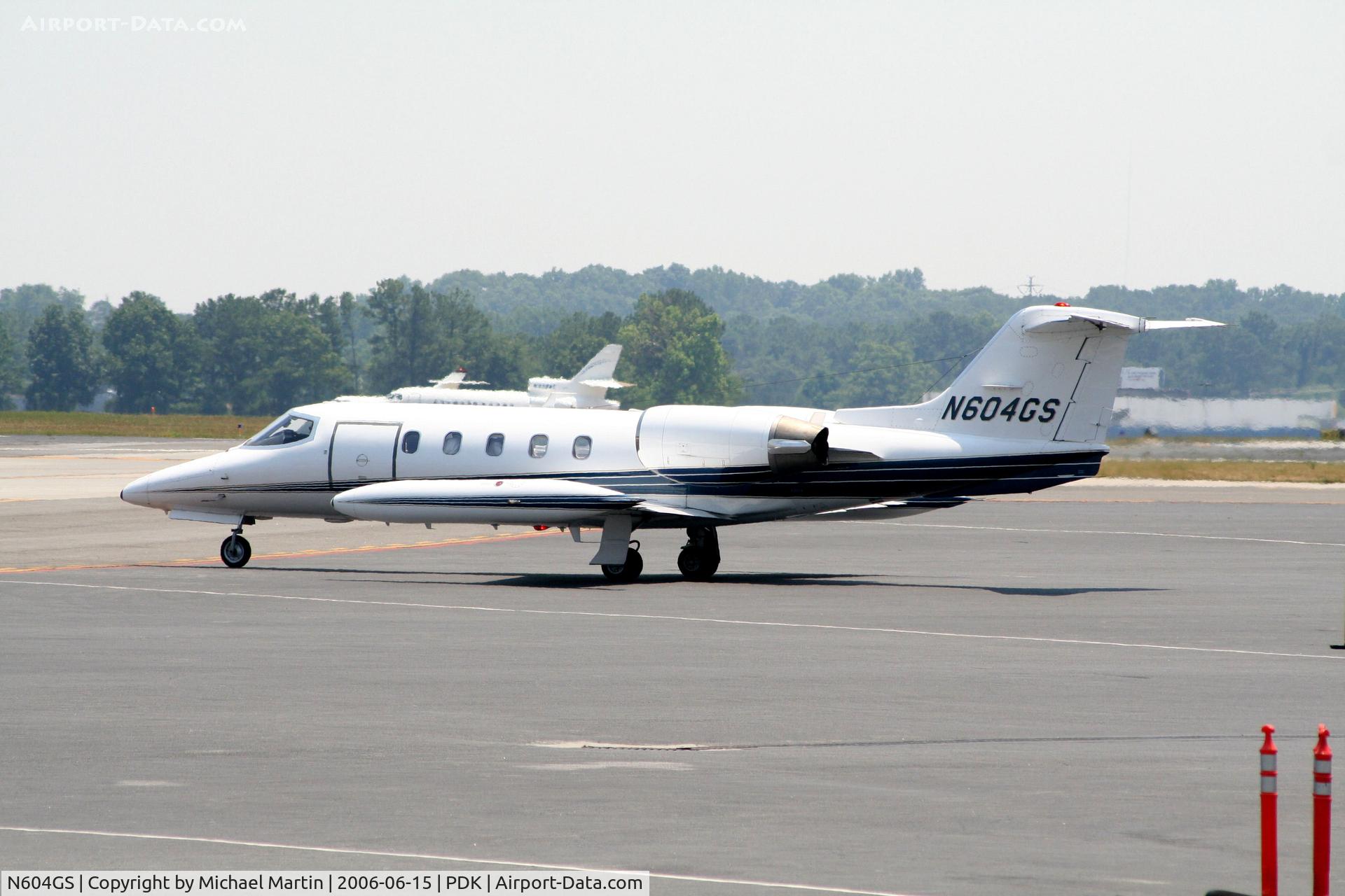 N604GS, Gates Learjet Corp. 35A C/N 604, Tied down @ Mercury Air Center