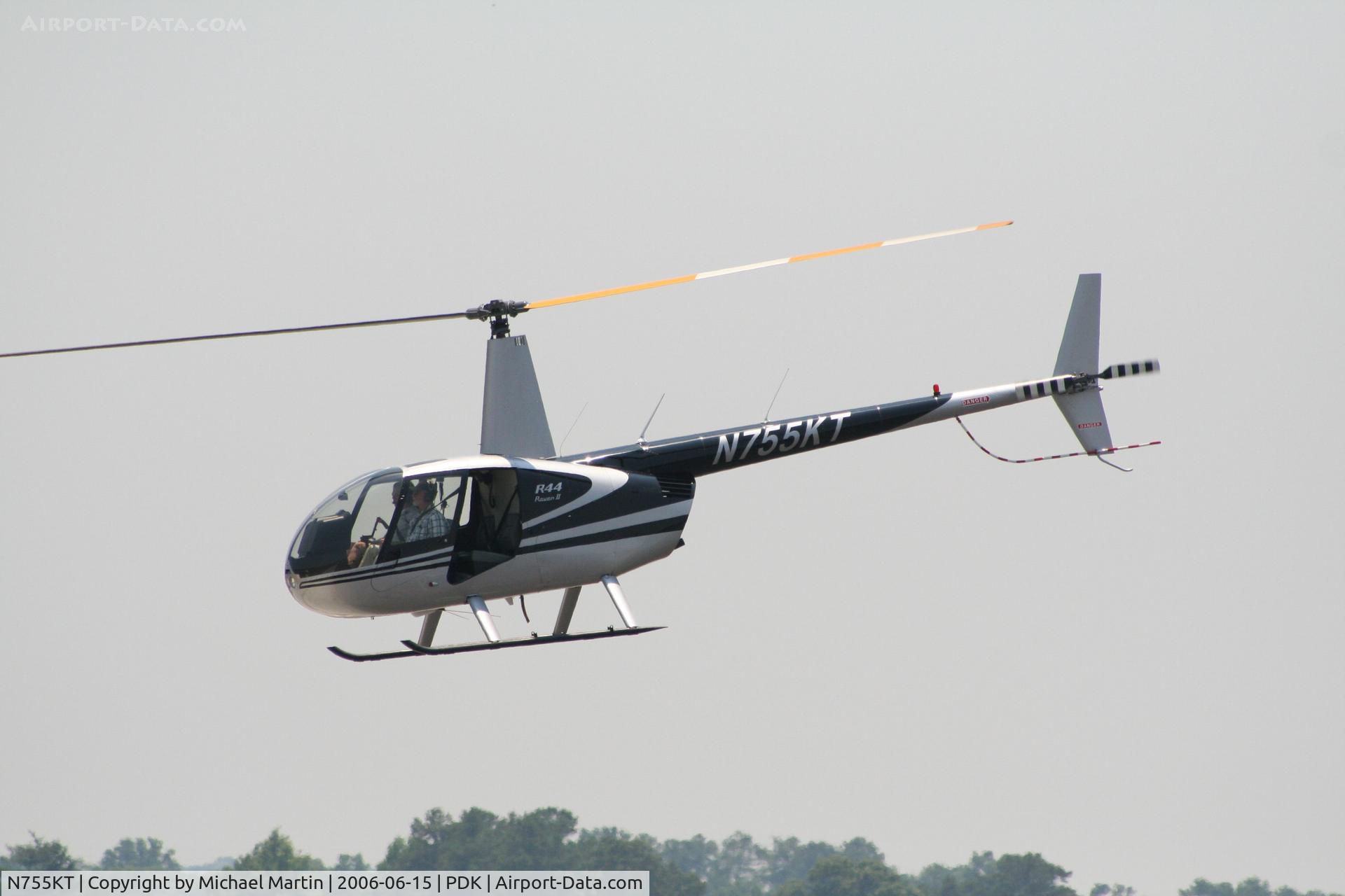 N755KT, 2004 Robinson R44 II C/N 10294, Departing from Mercury Air Center