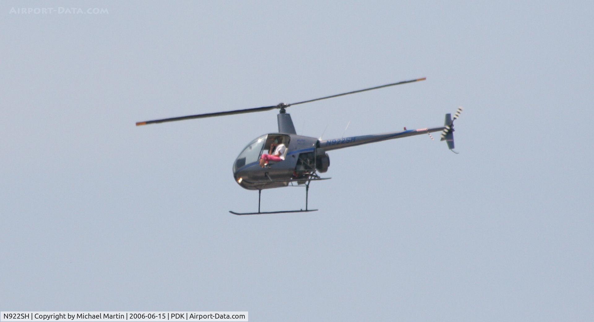N922SH, 2005 Robinson R22 BETA C/N 3863, Over flying PDK