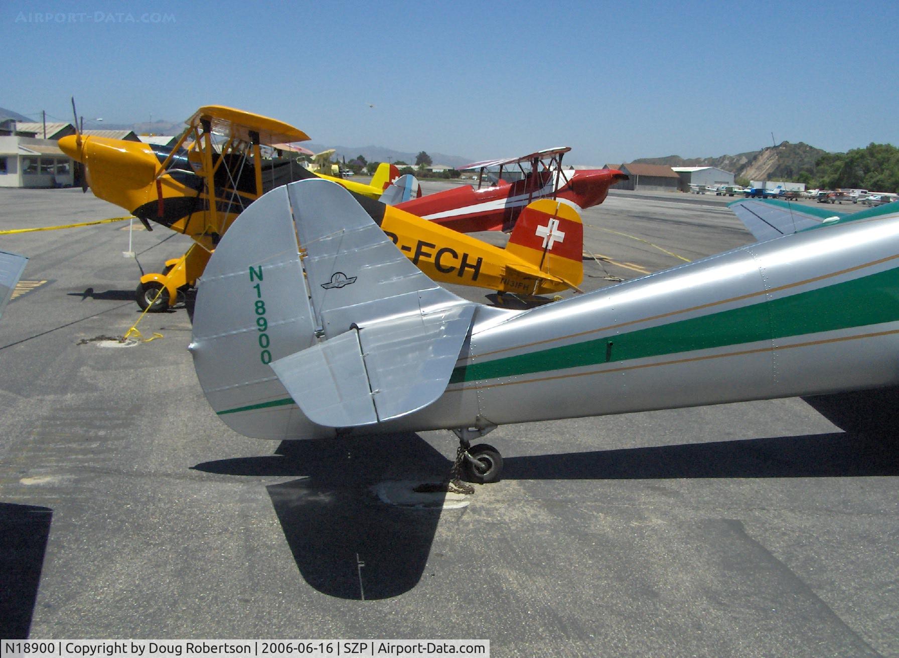 N18900, Ryan Aeronautical SCW-145 C/N 214, 1938 Ryan Aeronautical SC-W-145, Continental E-185 225 Hp upgrade, empennage