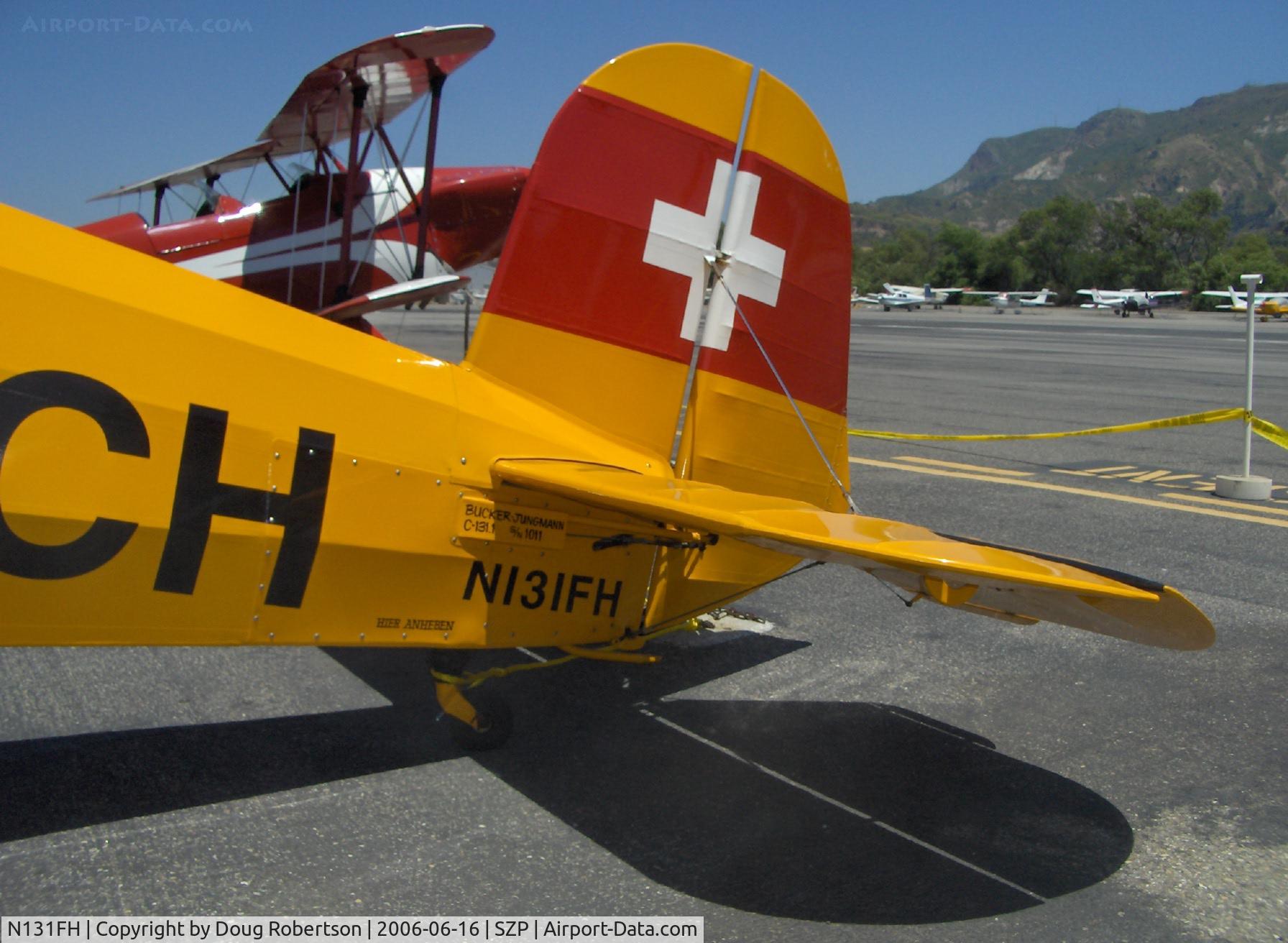 N131FH, Bucker Bu-131 Jungmann C/N 1011, Bucker Jungmann C-131.1, Lycoming AEIO-320, empennage, aircraft data