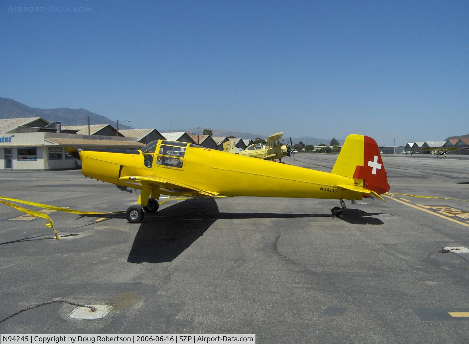 N94245, 1949 Bucker Bu-181 Bestmann C/N 25145, 1949 A. B. Hagglund & (und) Soner Bucker BU 181 Bestmann, Walter LOM 332B  inverted in-line 4 cylinder V-engine 140 Hp or 160 Hp when supercharger engaged, Aerobatic with inverted fuel & oil systems capable of upside-down flight. One of just TWO flying.