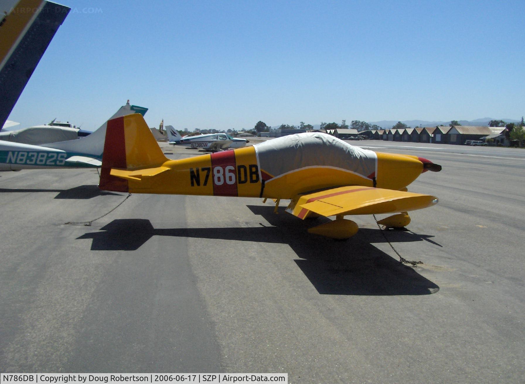 N786DB, 2006 Vans RV-6A C/N 24931, 2006 Parks VAN'S RV-6A, new Superior XP O-360-A3 A2 180 Hp with Ellison Throttle Body Fuel Injection, full tilt-down access instrument panel with Monroy Traffic Watch, custom cockpit cover