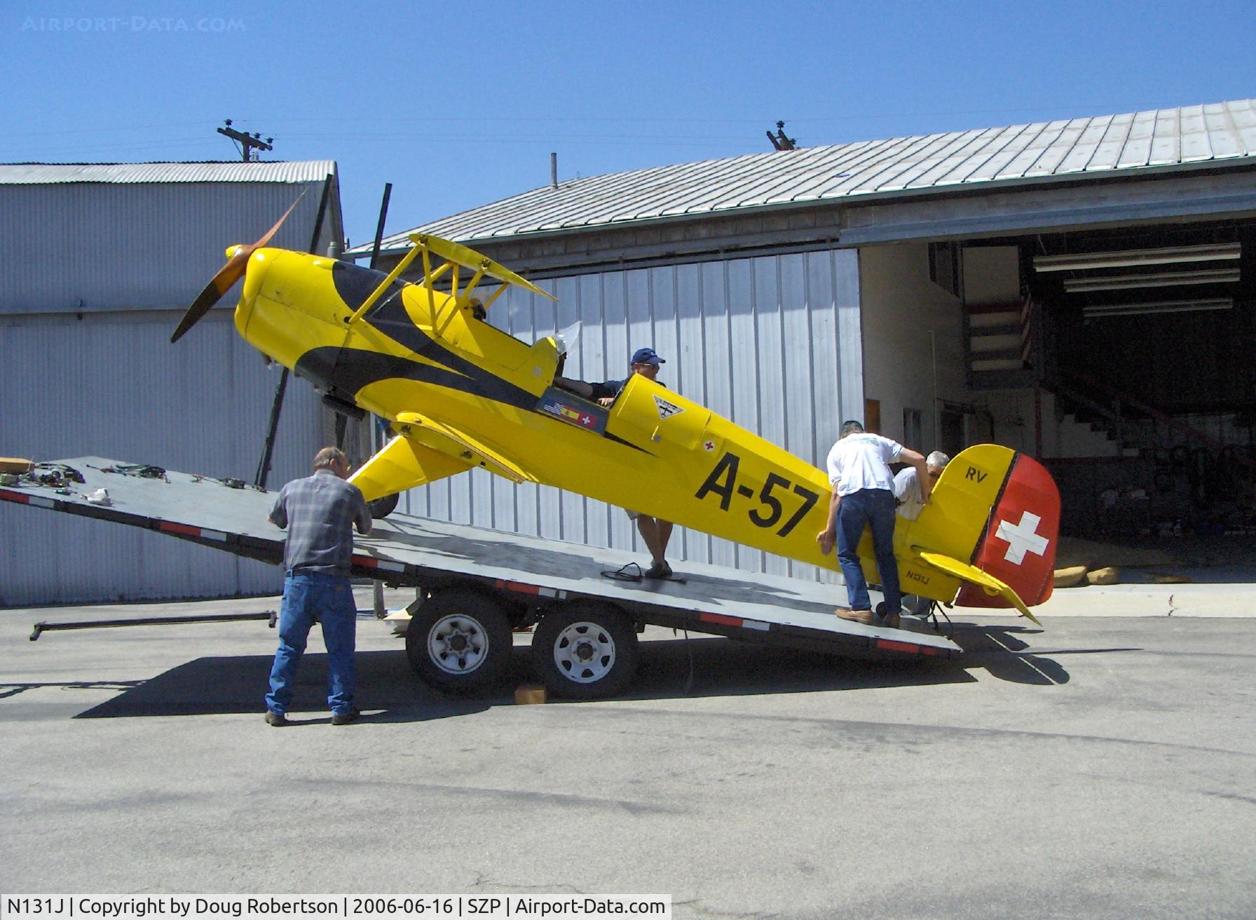 N131J, 1962 CASA 1-131 Jungmann C/N E3B-575, 1962 Bucker Jungmann C.A.S.A. 1.131, unloading sequence 5