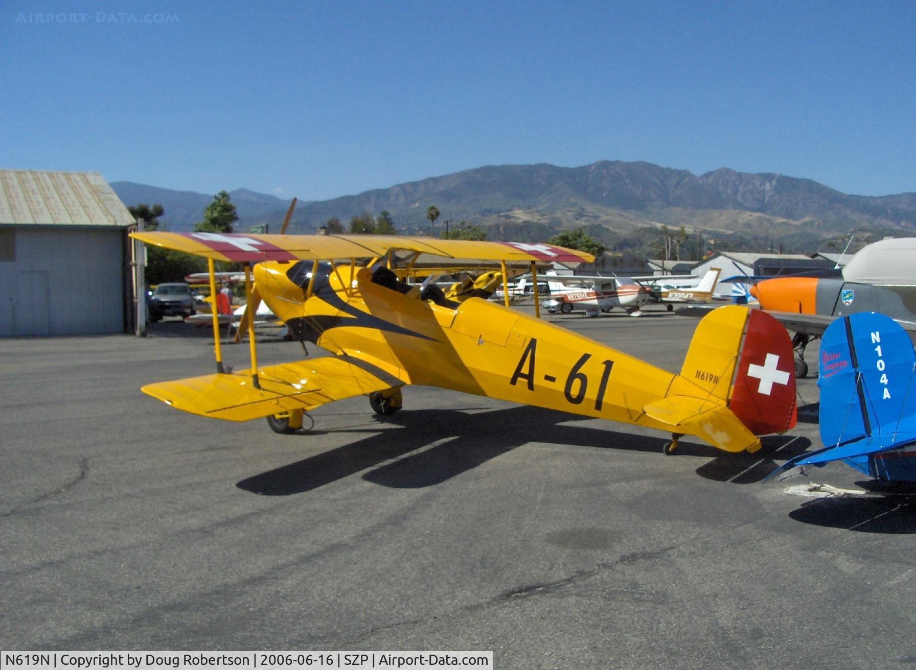 N619N, 1961 CASA 1-131E Jungmann C/N 2188, 1961 Bucker Jungmann C.A.S.A. 1.131E