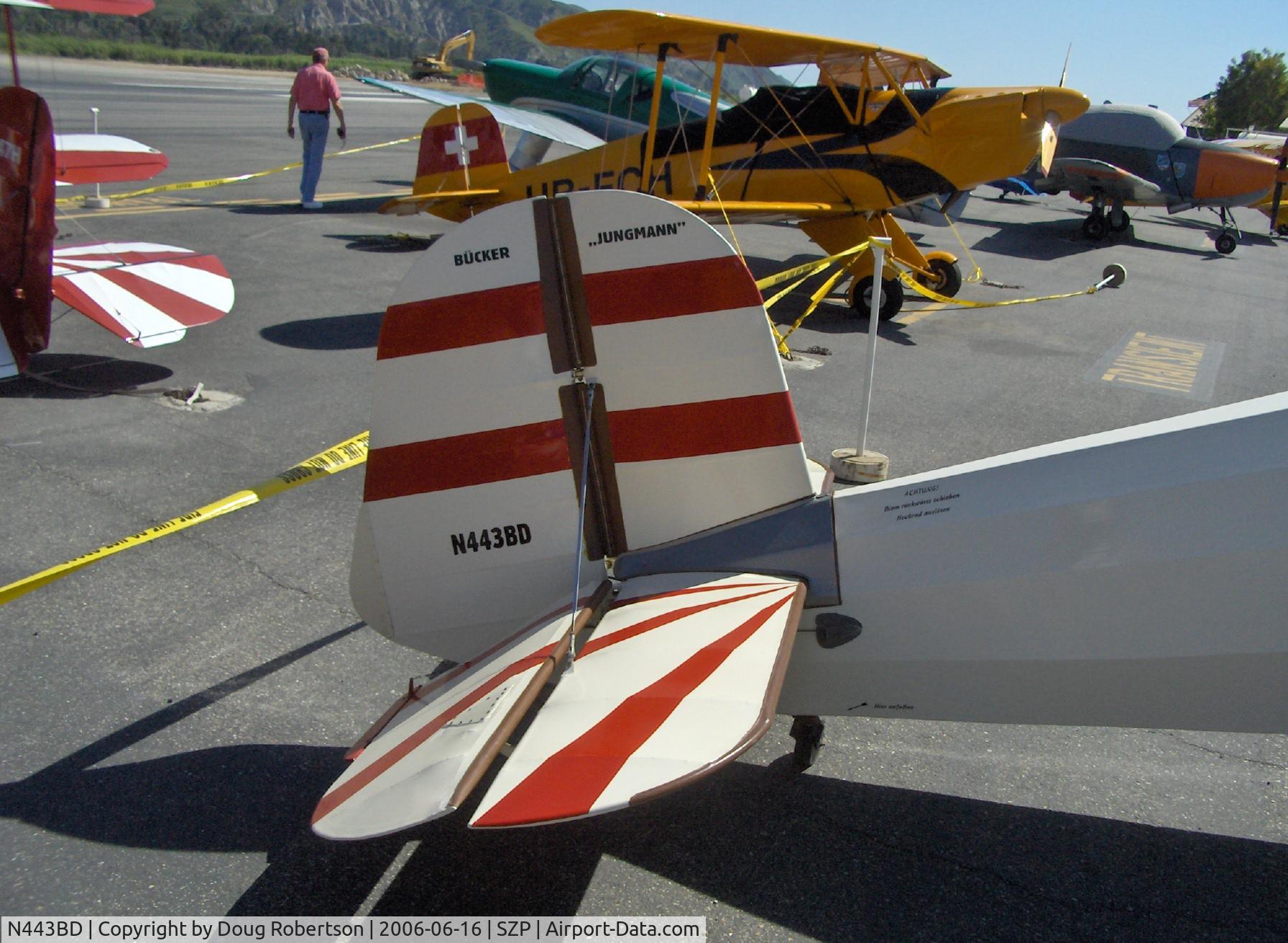 N443BD, 1953 CASA 1-131E Jungmann C/N Not found E3B-443/ N443BD, 1953 Bucker Jungmann C.A.S.A. 1.131, Lycoming upgrade. empennage