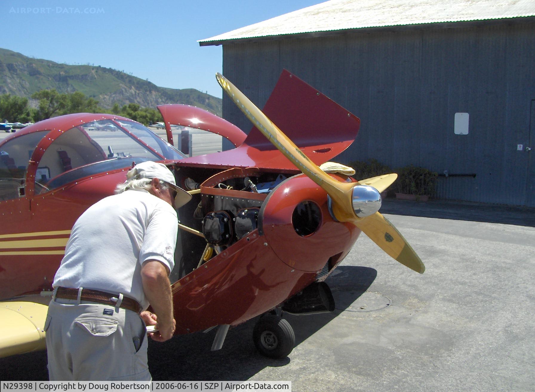 N29398, 1940 Culver LCA C/N 191, 1940 Culver LCA CADET, Continental A&C75 75 Hp, preflight