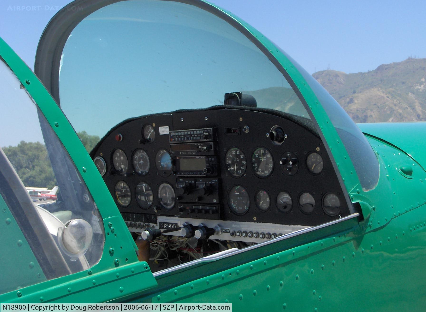 N18900, Ryan Aeronautical SCW-145 C/N 214, 1938 Ryan Aeronautical SC-W-145, Continental E-185 225 Hp upgrade, panel