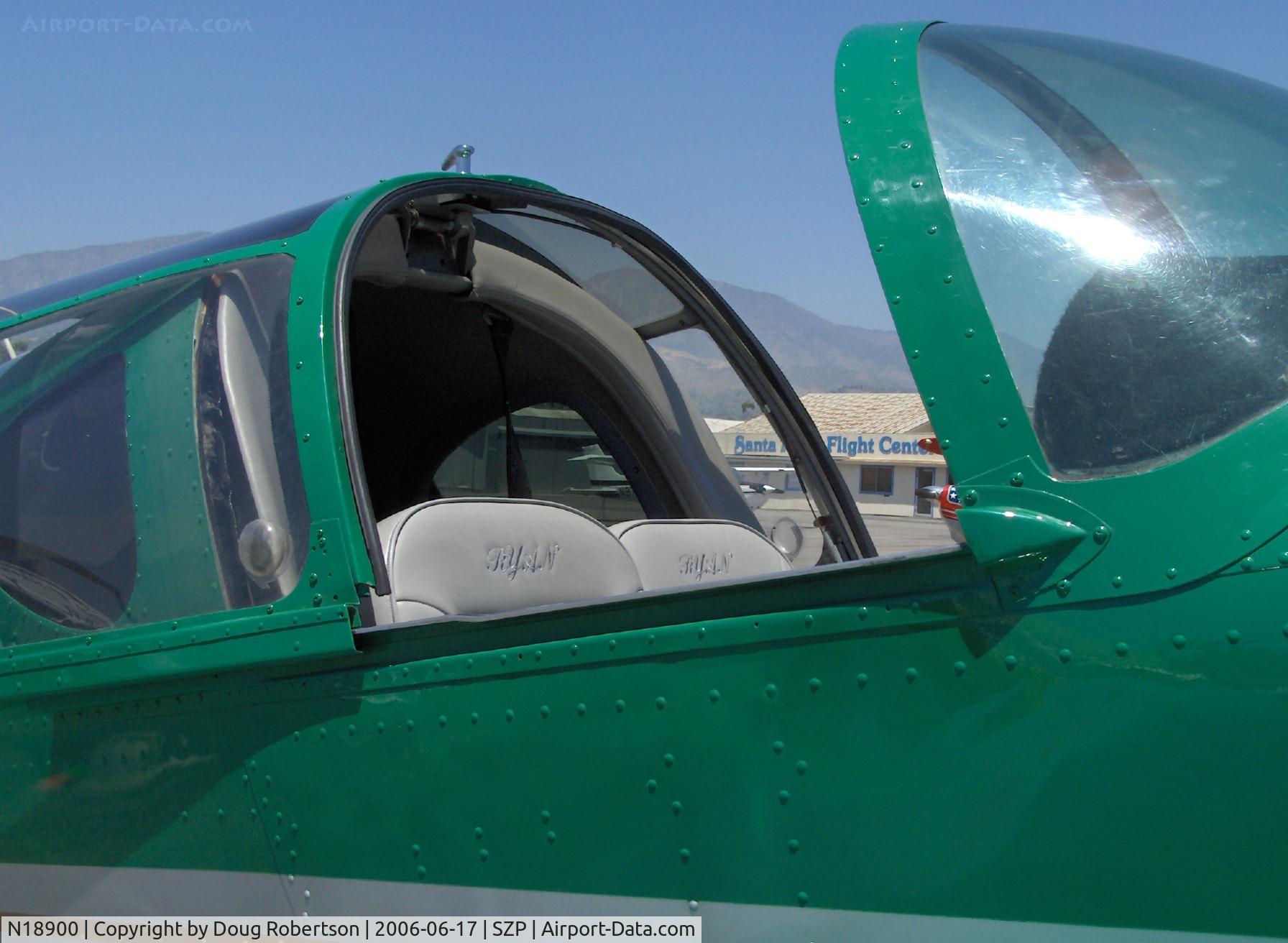 N18900, Ryan Aeronautical SCW-145 C/N 214, 1938 Ryan Aeronautical SC-W-145, Continental E-185 225 Hp upgrade, embossed leather seats