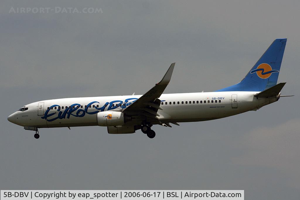 5B-DBV, 2003 Boeing 737-8Q8 C/N 30654, on short final for runway 34 coming from Larnaca
