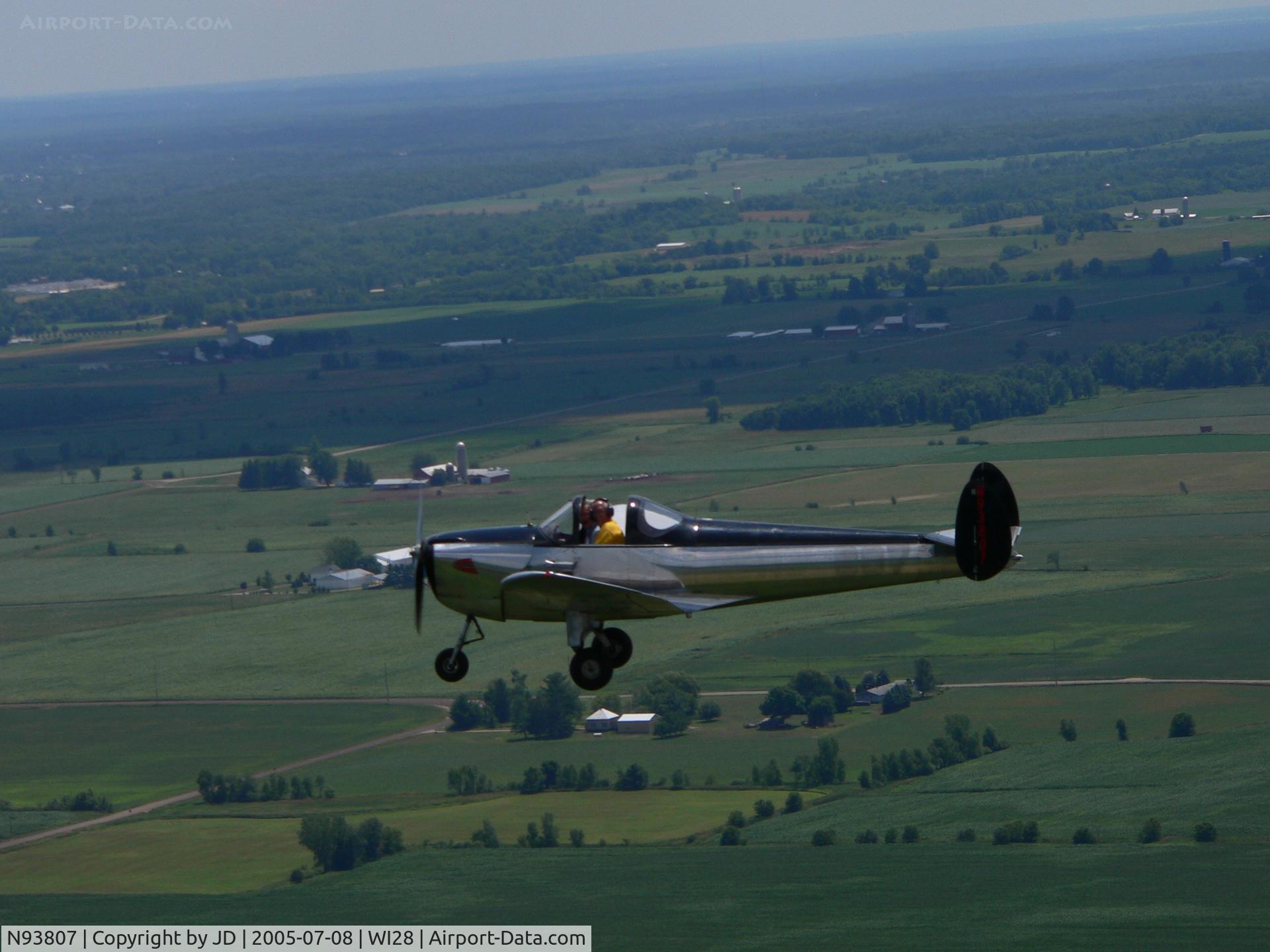 N93807, 1946 Erco 415C Ercoupe C/N 1130, 1946 415-C Ercoupe over NE Wisconsin
