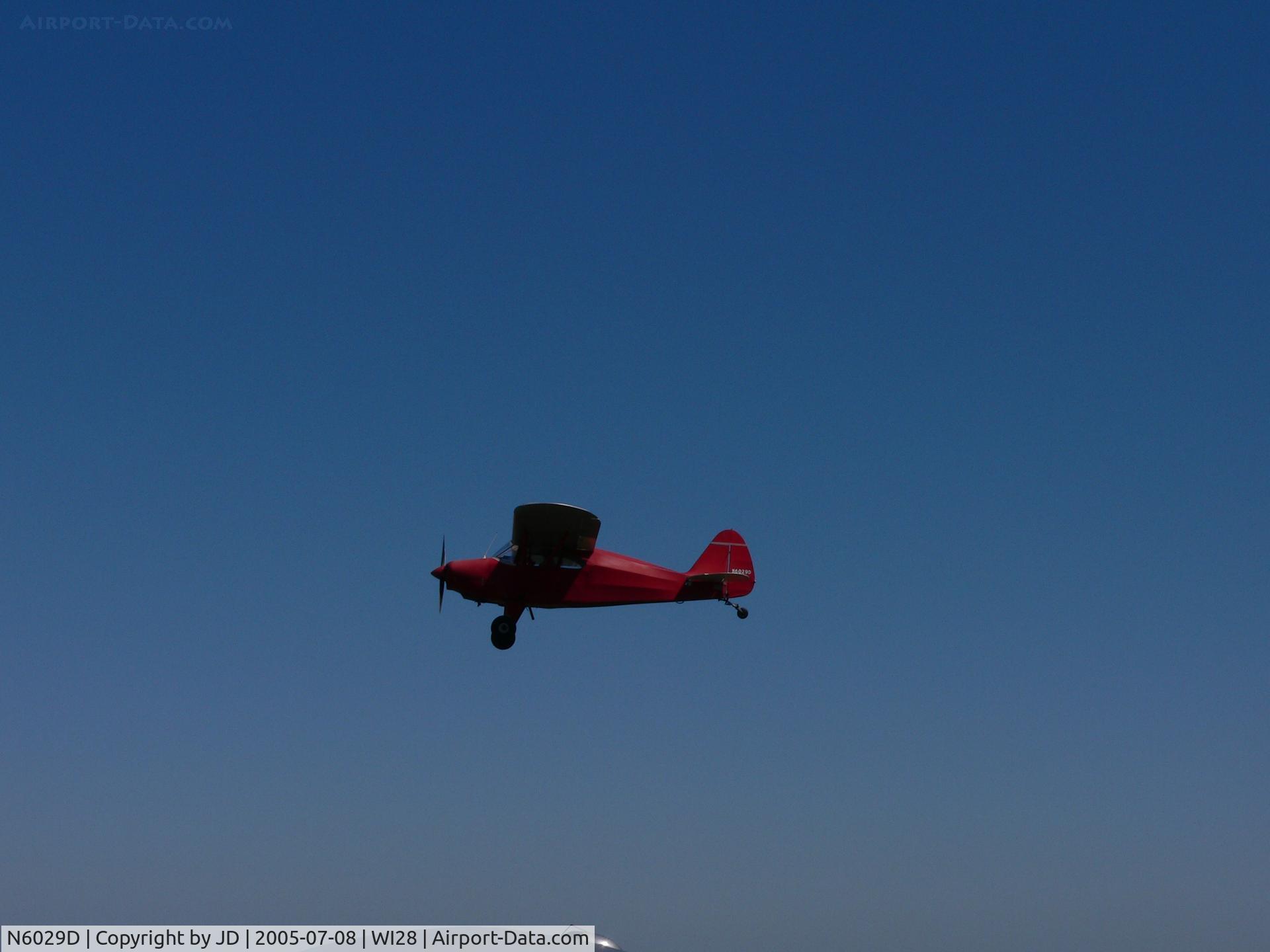 N6029D, 1956 Piper PA-22-150 C/N 22-4682, 1954 Piper PA 22-20 Pacer over NE Wisconsin