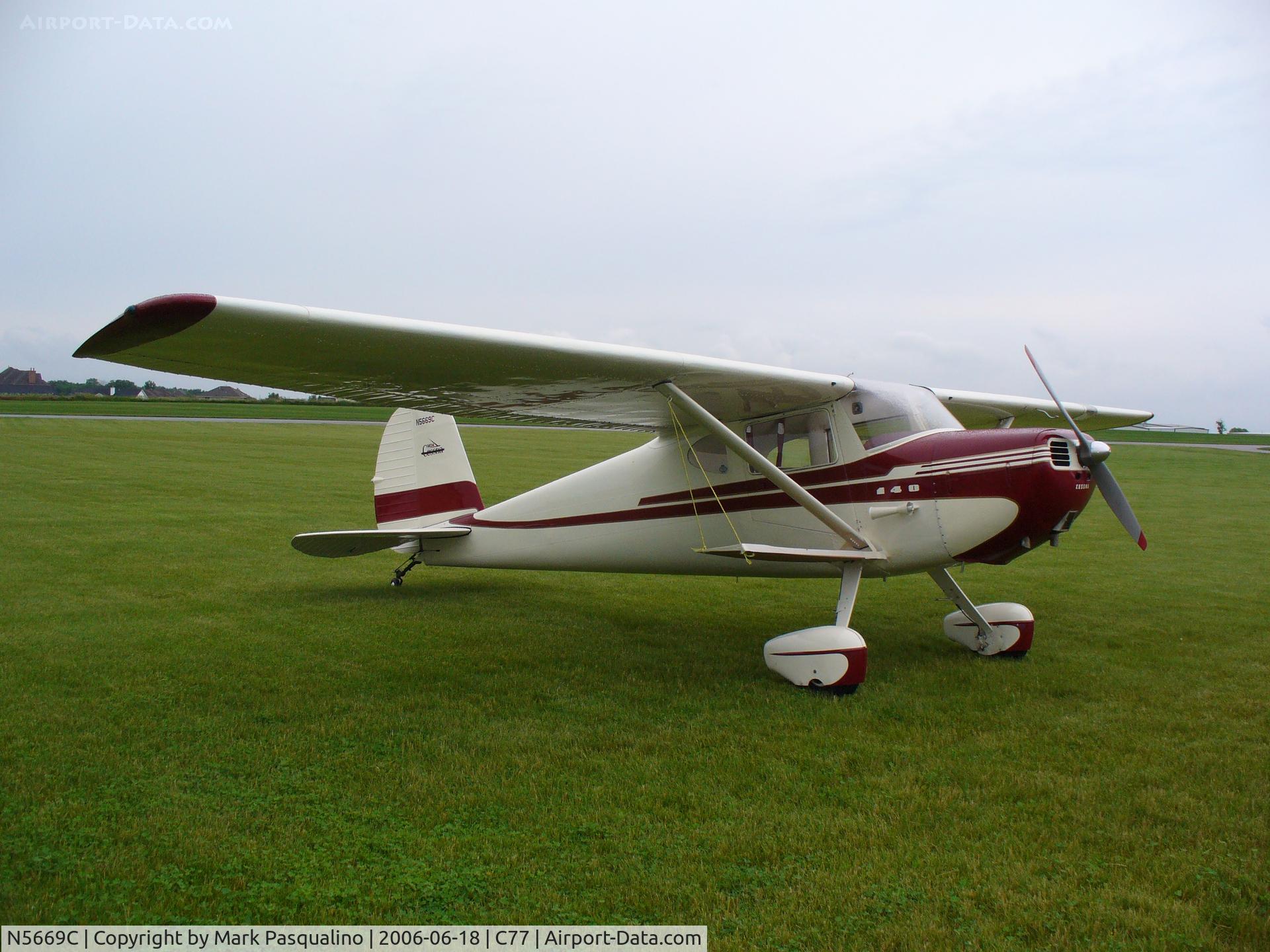 N5669C, 1950 Cessna 140A C/N 15625, Biplane Cessna 140A