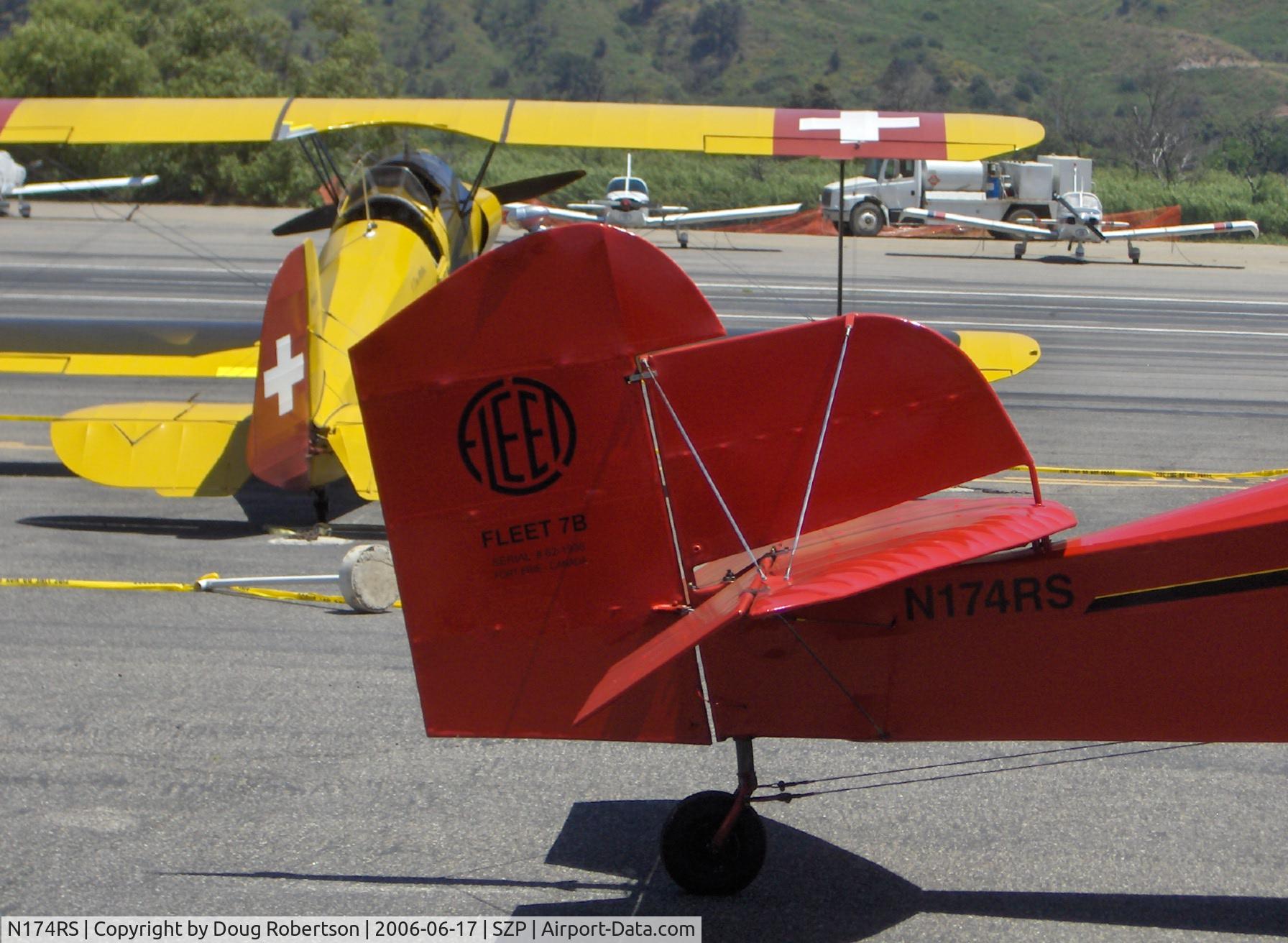 N174RS, 1936 Fleet 7B C/N 62, 1937 Fleet 7B, Kinner B5 radial 125 Hp, elephant ear tail