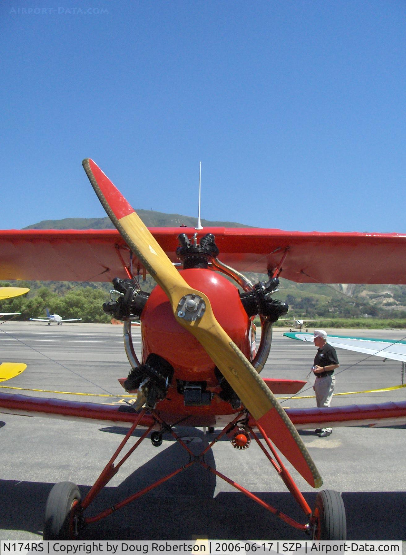 N174RS, 1936 Fleet 7B C/N 62, 1937 Fleet 7B, Kinner B5 five cylinder air-cooled radial 125 Hp, venturi and air-driven generator below fuselage